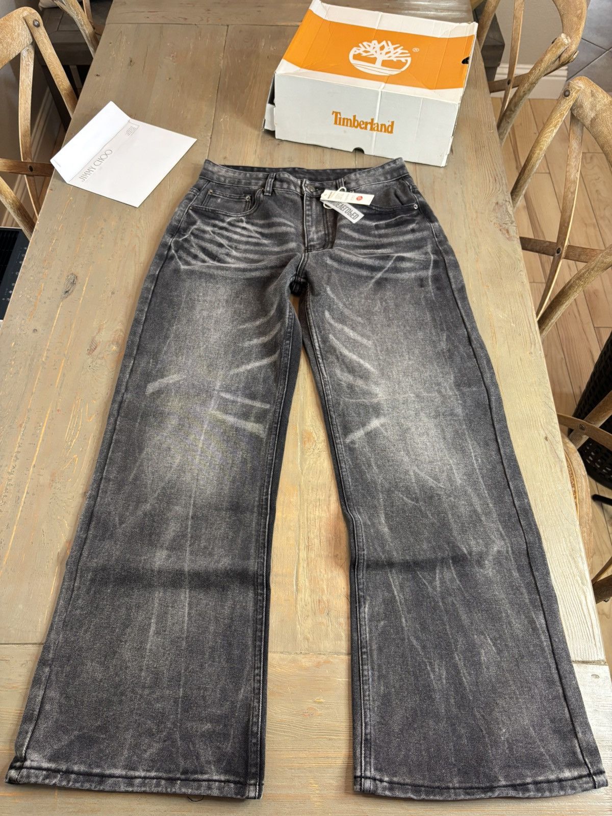 Other Noir Crease Denim Jeans Size US 32 / EU 48 - 2 Thumbnail