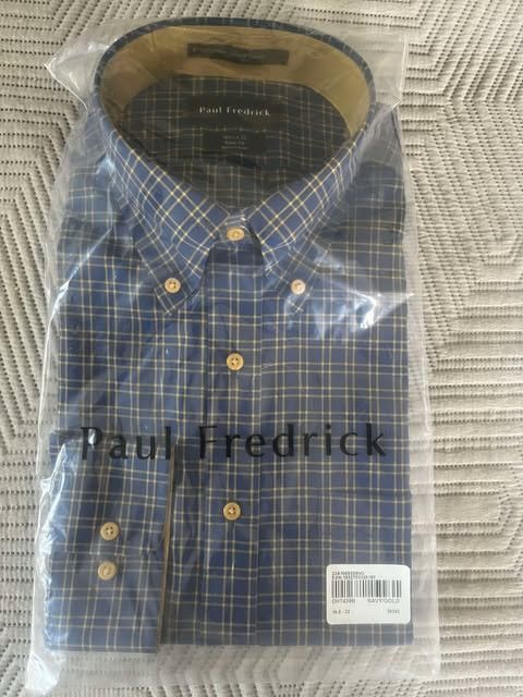 Paul Fredrick Non-Iron Cotton Button Down Shirt Size US M / EU 48-50 / 2 - 1 Preview