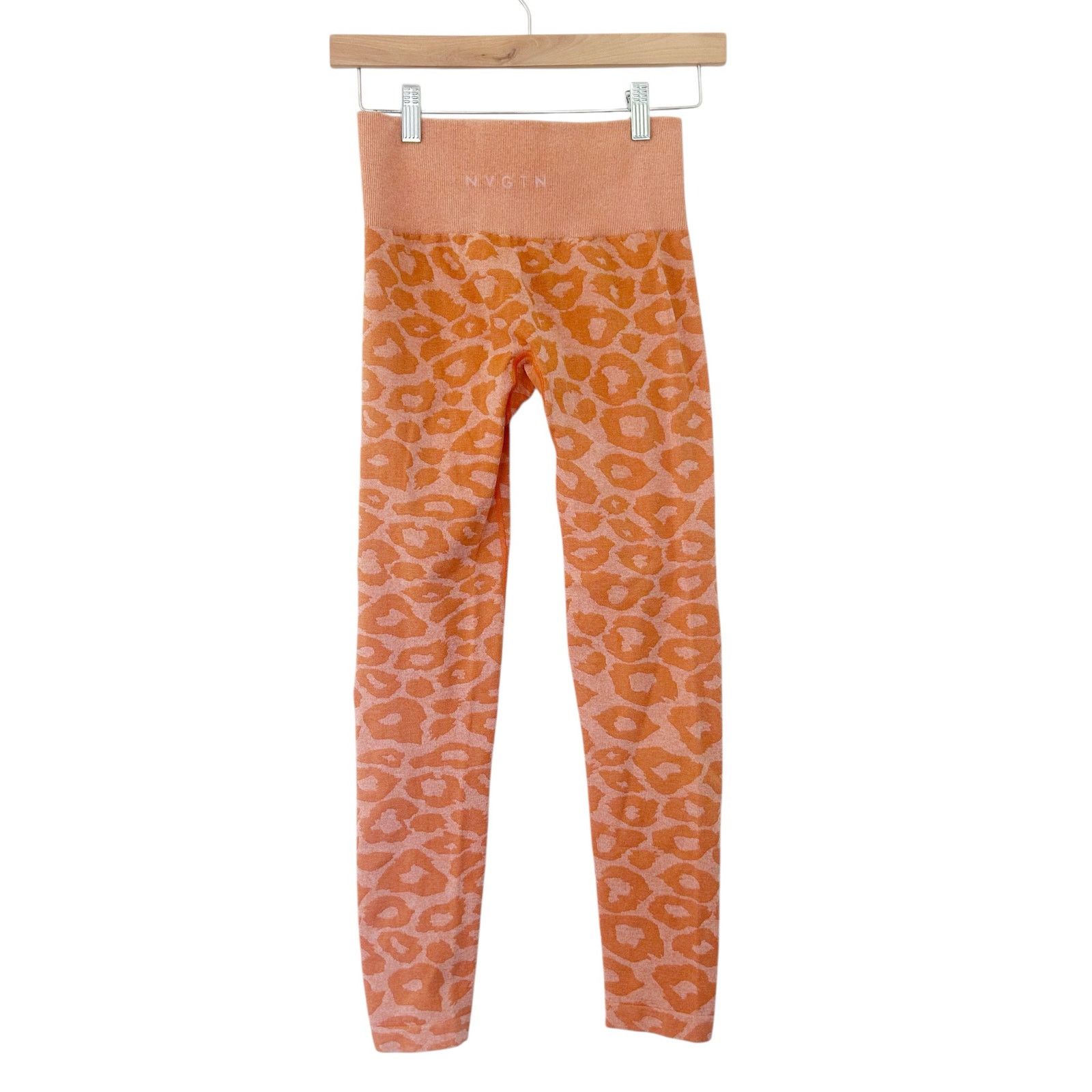 Other NVGTN Orange Leopard Print Seamless Leggings Sz S Size 27" / US 4 / IT 40 - 4 Thumbnail