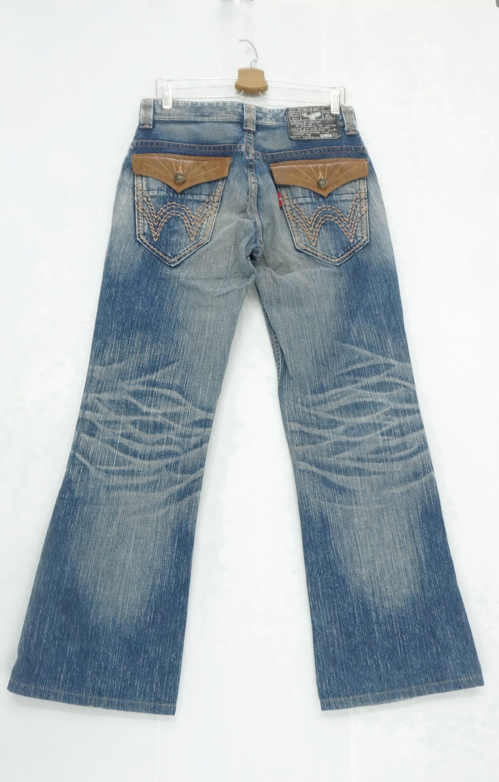 Japanese Brand Edwin XVS Japan Flared Bootcut Clawmark Jeans Size US 31 - 4 Thumbnail