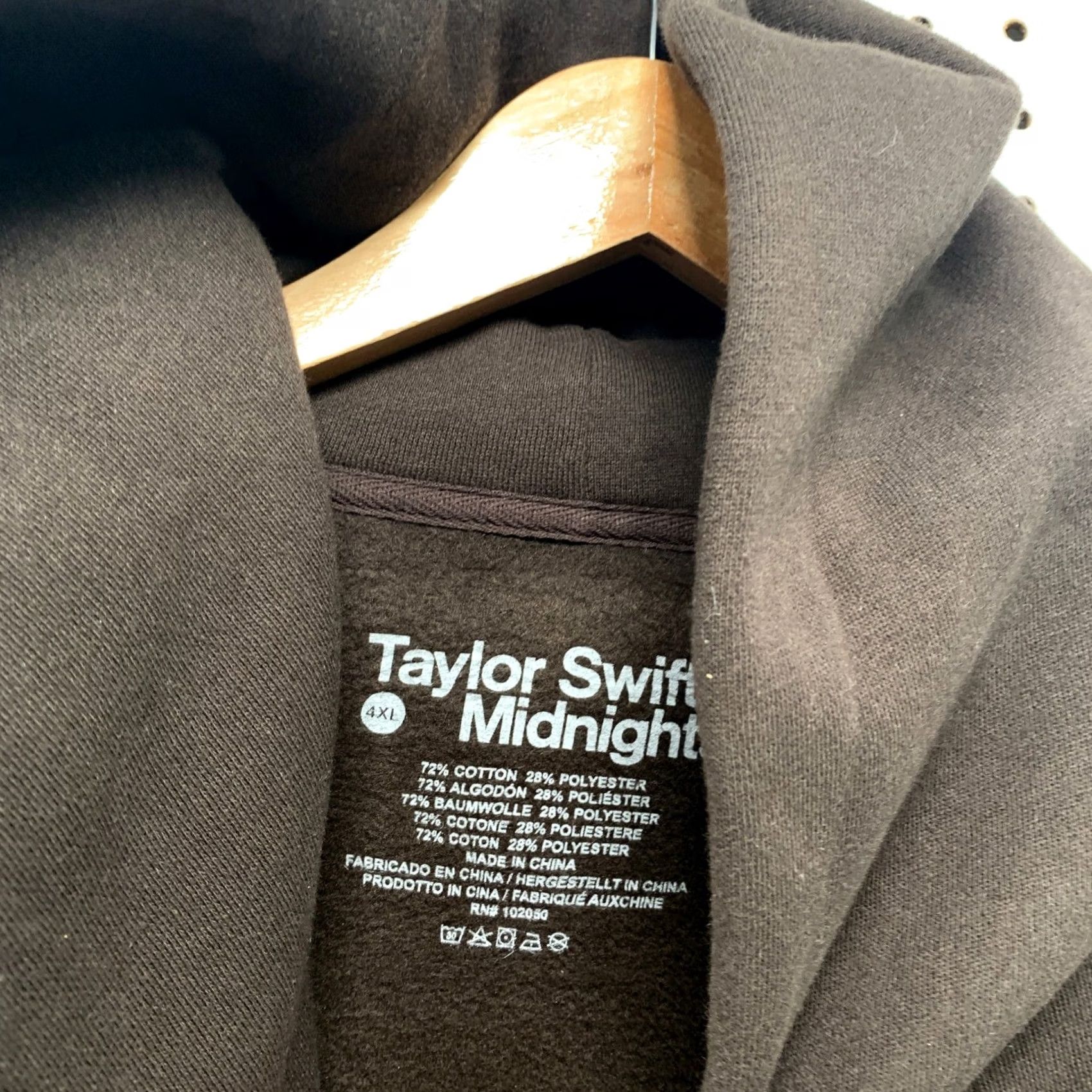 Vintage Taylor Swift Midnights Hoodie Mens 4XL Brown 20s Album Merch Pullover Sweatshirt Size US XXL / EU 58 / 5 - 3 Thumbnail