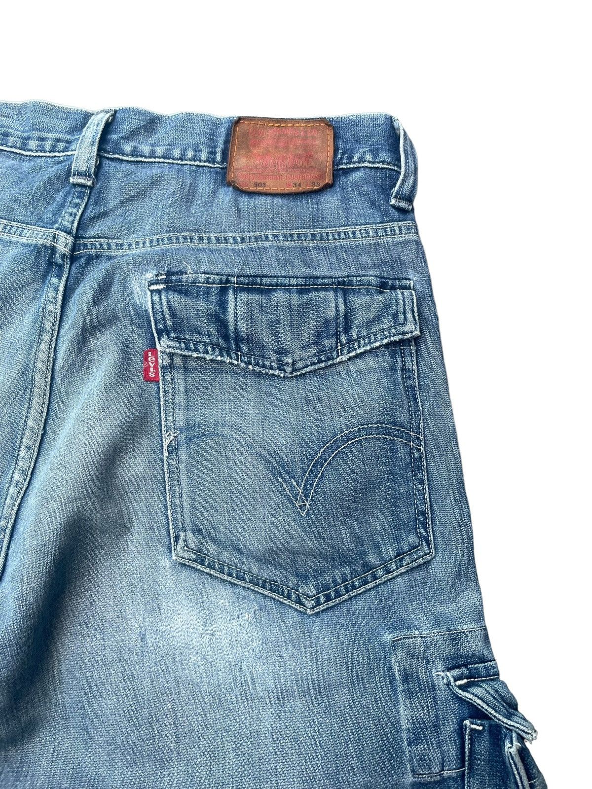 Levi's × Vintage Vintage 2003 Levis 503 e Side Pocket Distresed Denim Size US 34 / EU 50 - 9 Thumbnail