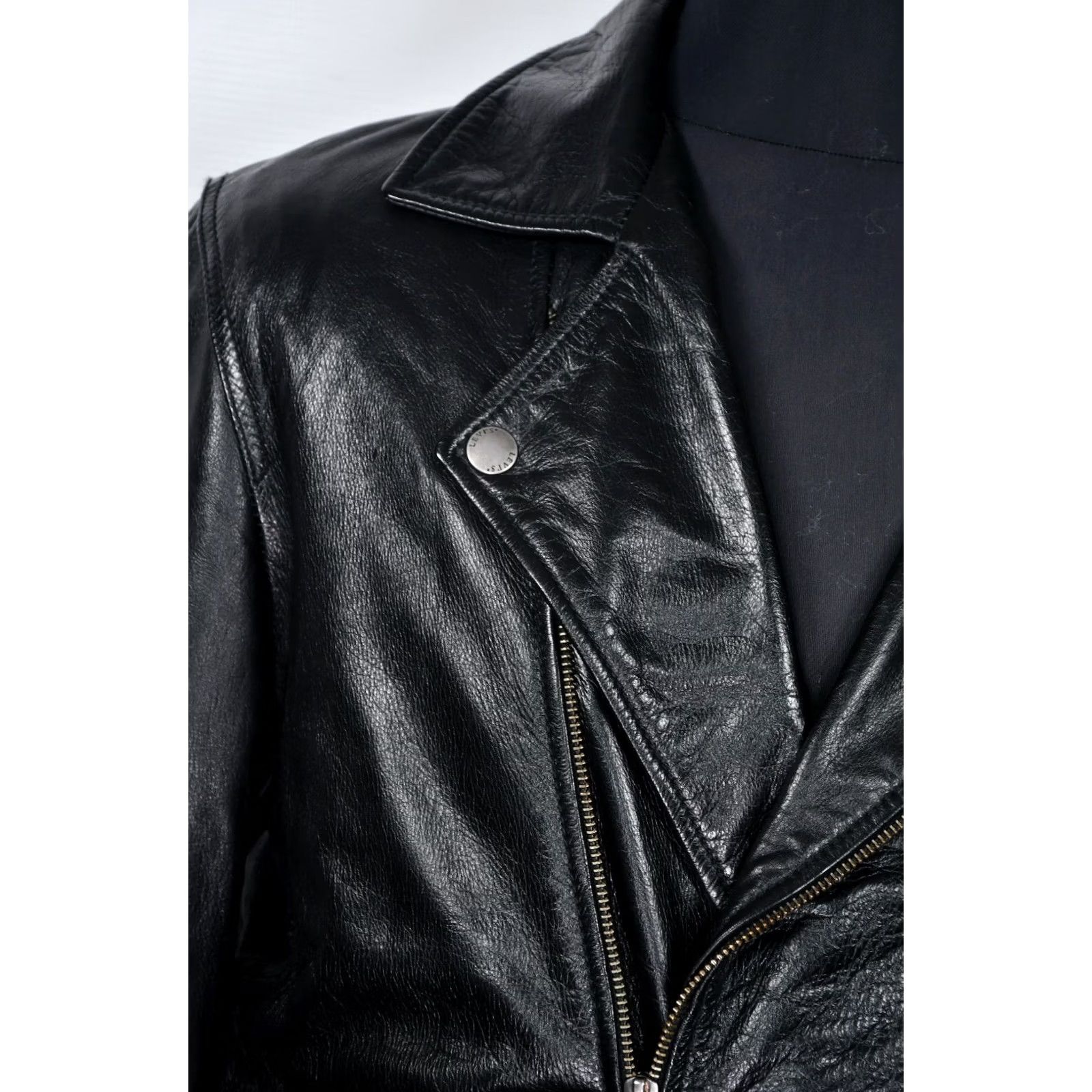 Levi's Levi's Black Biker Real Leather Jacket Mens L Size US L / EU 52-54 / 3 - 6 Thumbnail