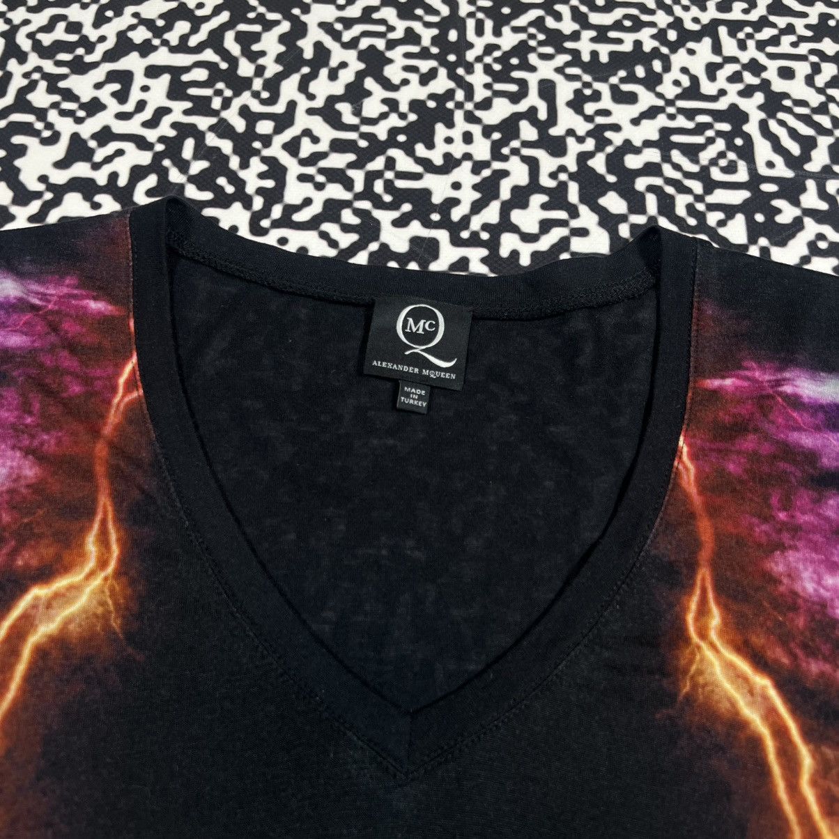 Vintage Y2K Alexander McQueen Lighting Bolt Rare Mini Dress