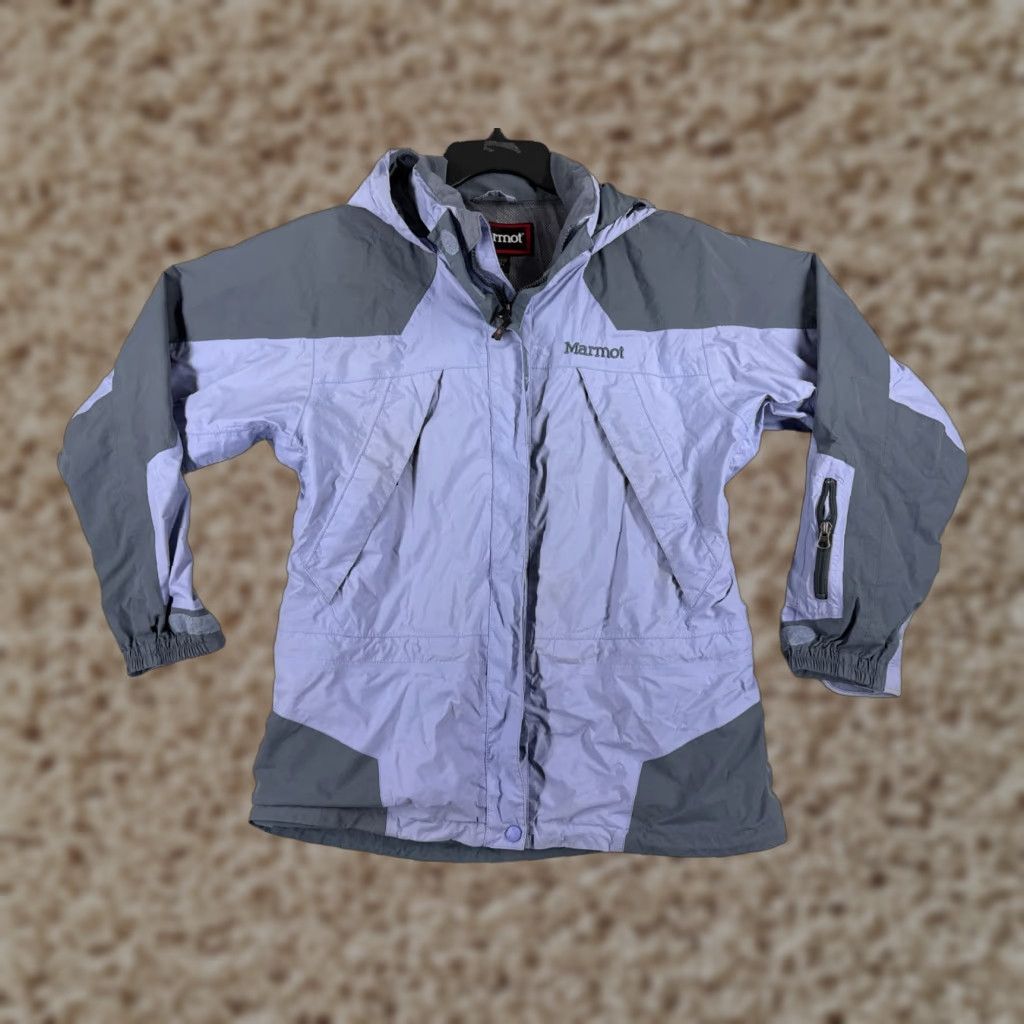 Marmot Marmot Jacket Womens Medium Purple Full Zip Hooded Nylon Shell Poly Lined READ Size M / US 6-8 / IT 42-44 - 1 Thumbnail
