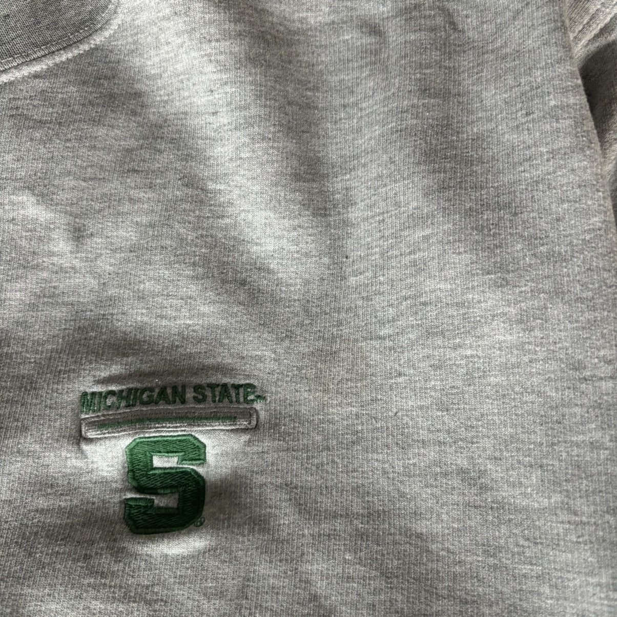 Pro Edge Gray pro edge msu michigan state embroidered crewneck Size US XL / EU 56 / 4 - 4 Thumbnail