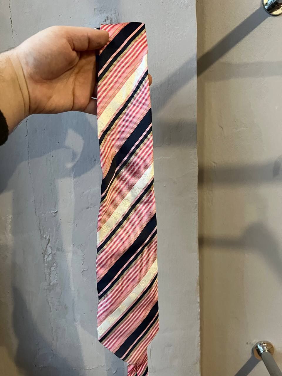 Versace VERSACE MEDUSA MULTILOGO VINTAGE SILK TIE PINK Size ONE SIZE - 3 Thumbnail