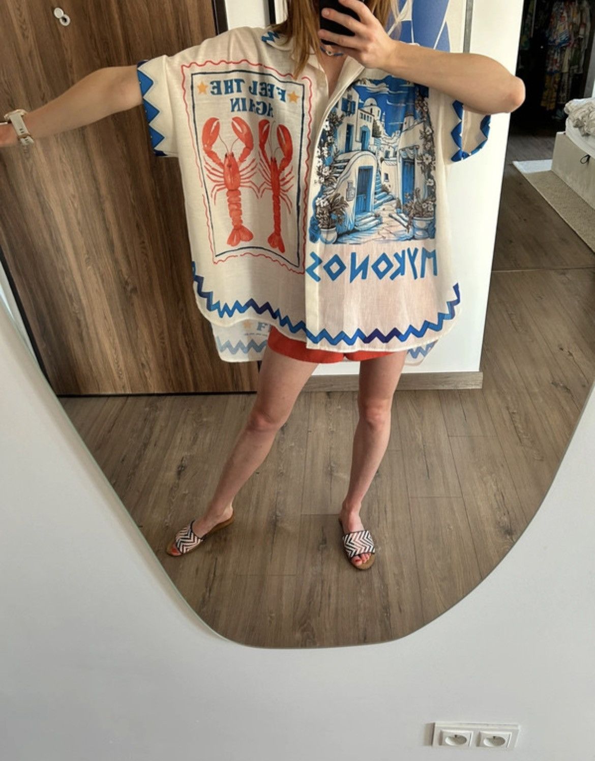 Other NOS Paris white mykons shirt pronted one size Size ONE SIZE - 6 Thumbnail