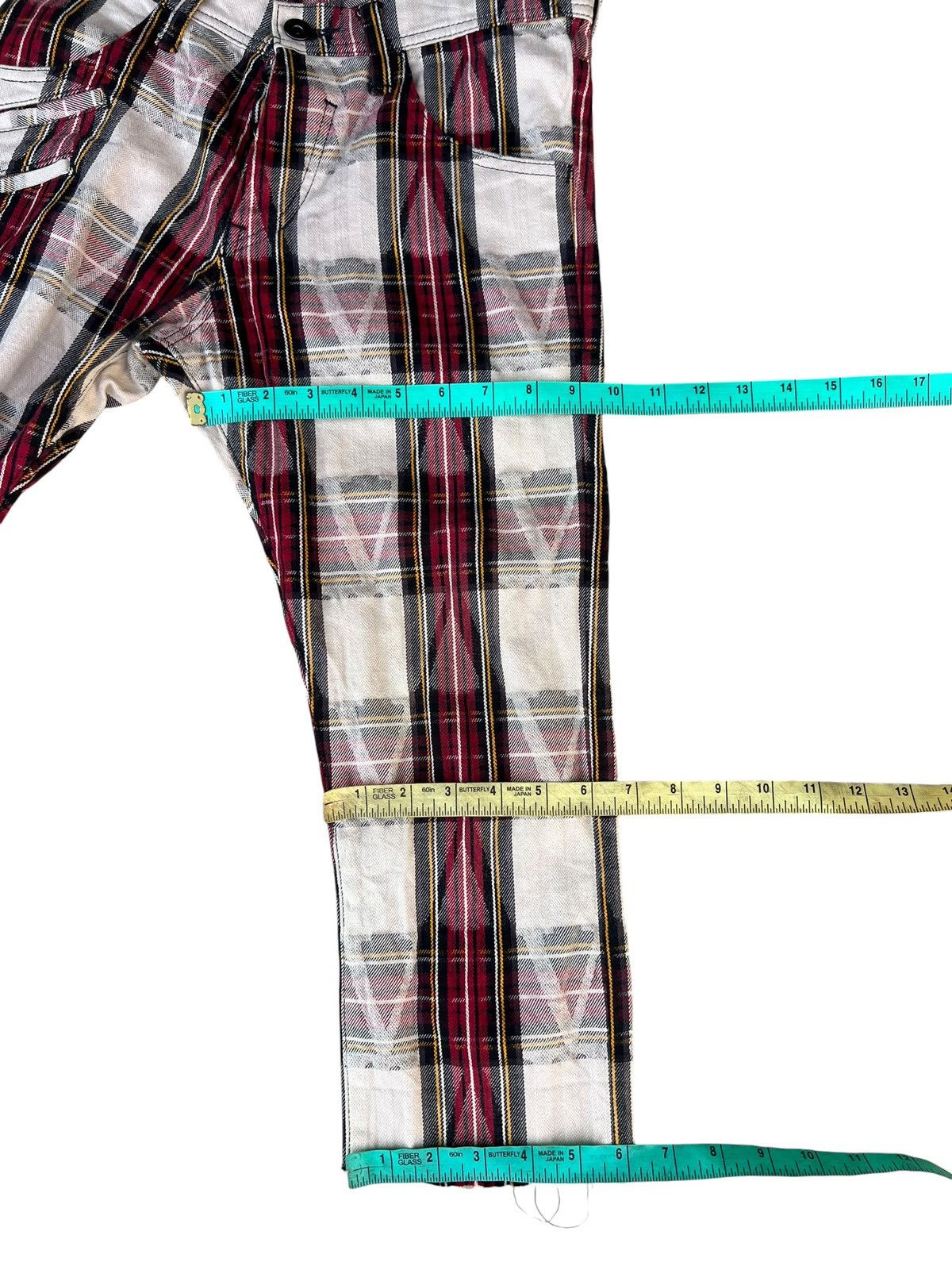 SHAREEF Shareef 2007 Japan Check Raw Edge Cropped Pant Size US 29 - 5 Thumbnail