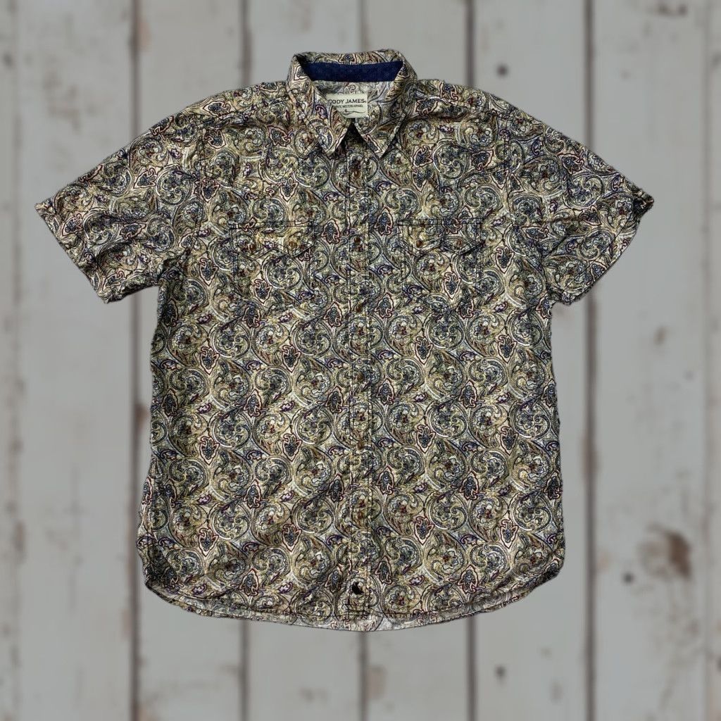 Cody James Cody James Shirt Mens XL Snap Short Sleeve Western Cowboy Saw Tooth Pink Cotton Button-Up Plaid Casual Size US XL / EU 56 / 4 - 1 Thumbnail