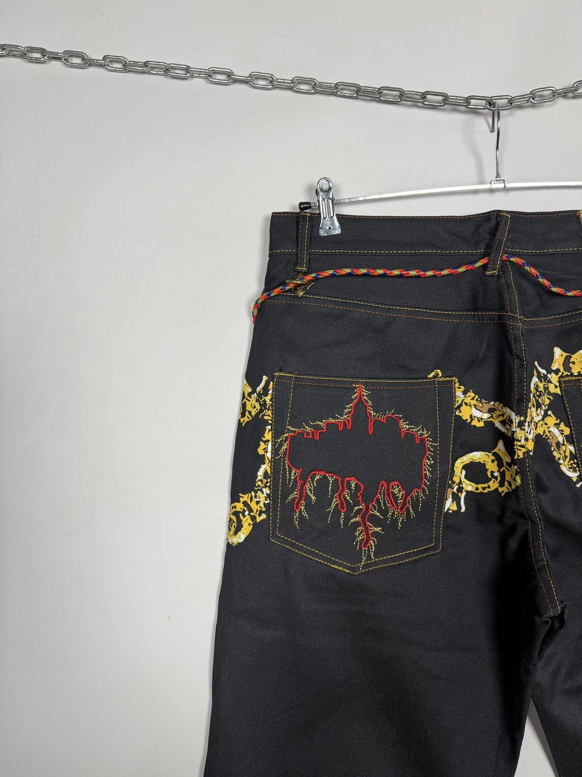 Other Prohibit Graphic Jeans Chain Print Denim Pants Y2K Size 36 Size US 36 / EU 52 - 13 Thumbnail