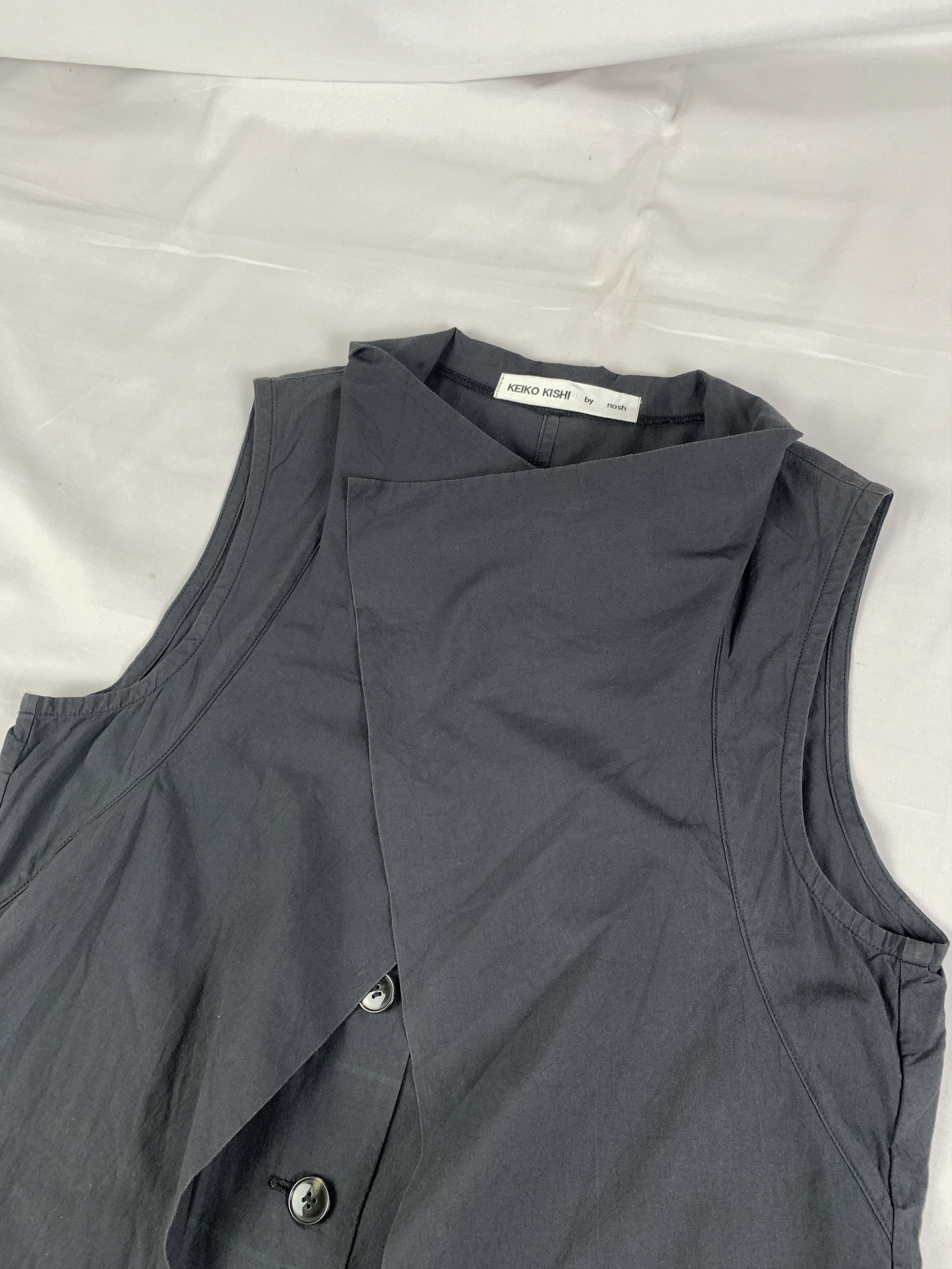 Japanese Brand KEIKO KISHI by nosh Black Wrapped Dressy Shirt (M) Size M / US 6-8 / IT 42-44 - 8 Thumbnail