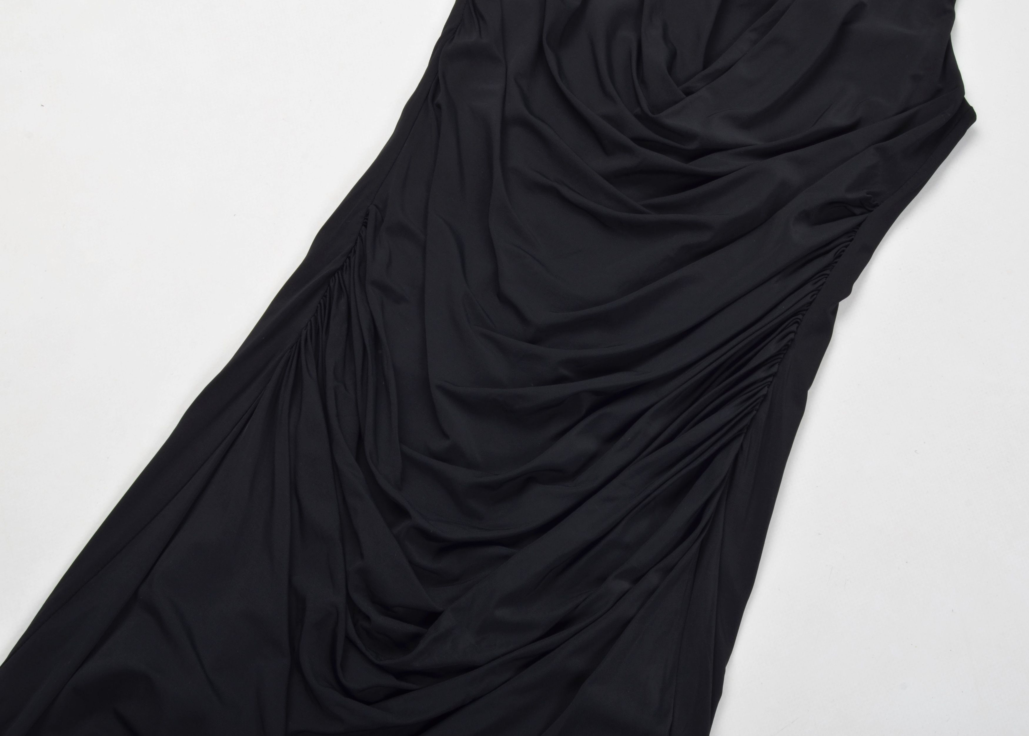 Helmut Lang Helmut Lang Black Bodycon Draped Dress Size S / US 4 / IT 40 - 6 Thumbnail