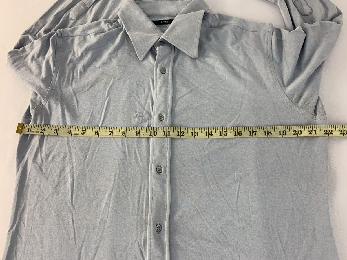 Gucci 90s Gucci Italy Minimalist Button Up Shirt 2/3 Sleeve Size L / US 10 / IT 46 - 9 Thumbnail