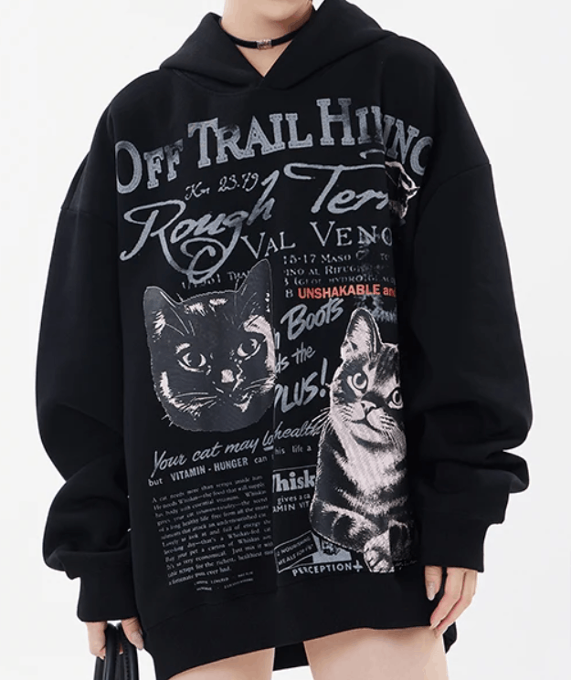 Japanese Brand × Vintage "Cat Vengeance-Black -L" Hoodie Size US L / EU 52-54 / 3 - 2 Thumbnail