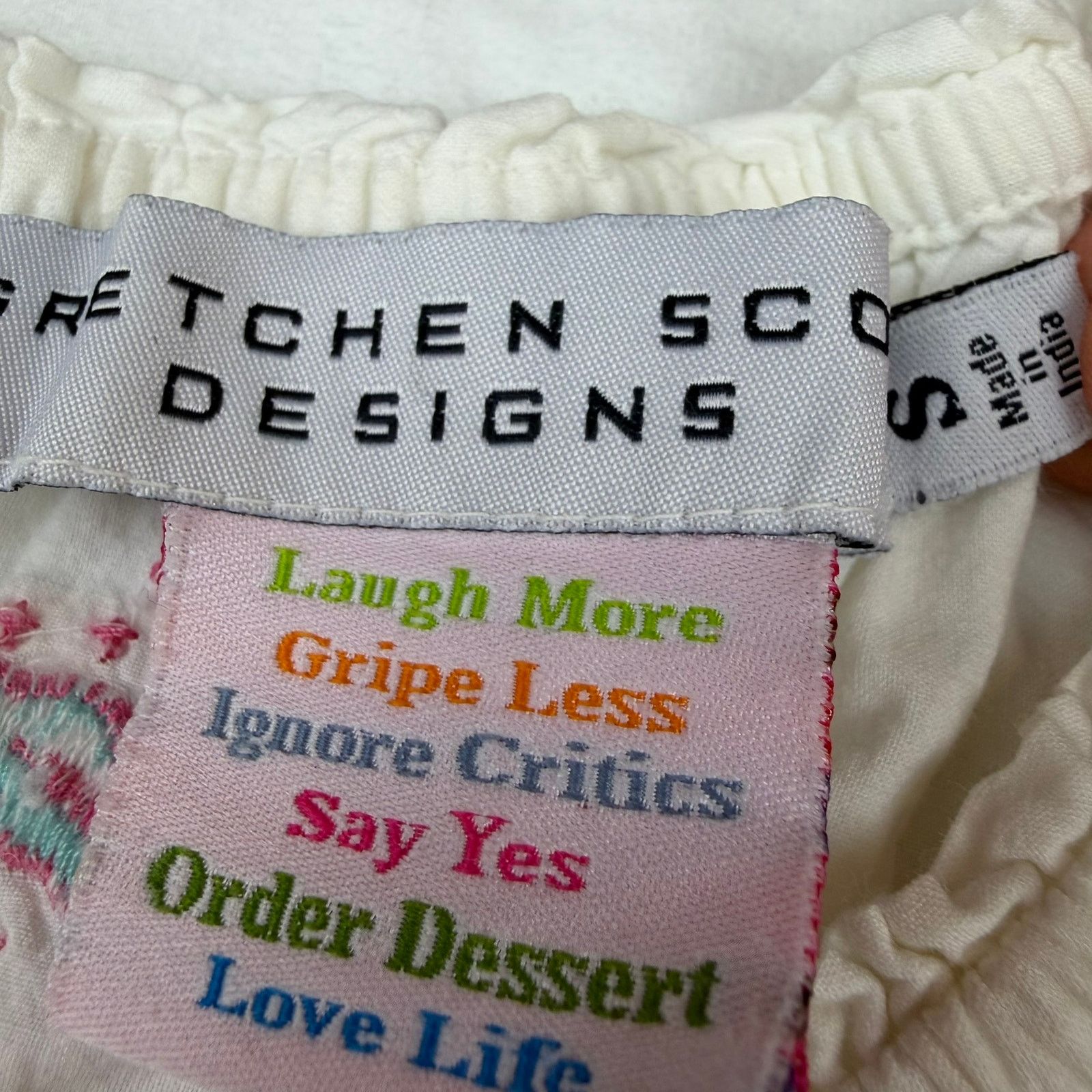 Gretchen Scott Gretchen Scott Designs White Embroidered Dress S Size S / US 4 / IT 40 - 3 Thumbnail