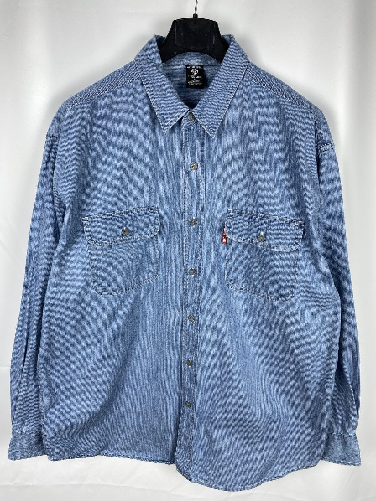 Vintage × Warner Bros Vintage Warner Bros Denim Shirt Looney Tunes Men size L 1998 Size US L / EU 52-54 / 3 - 2 Thumbnail