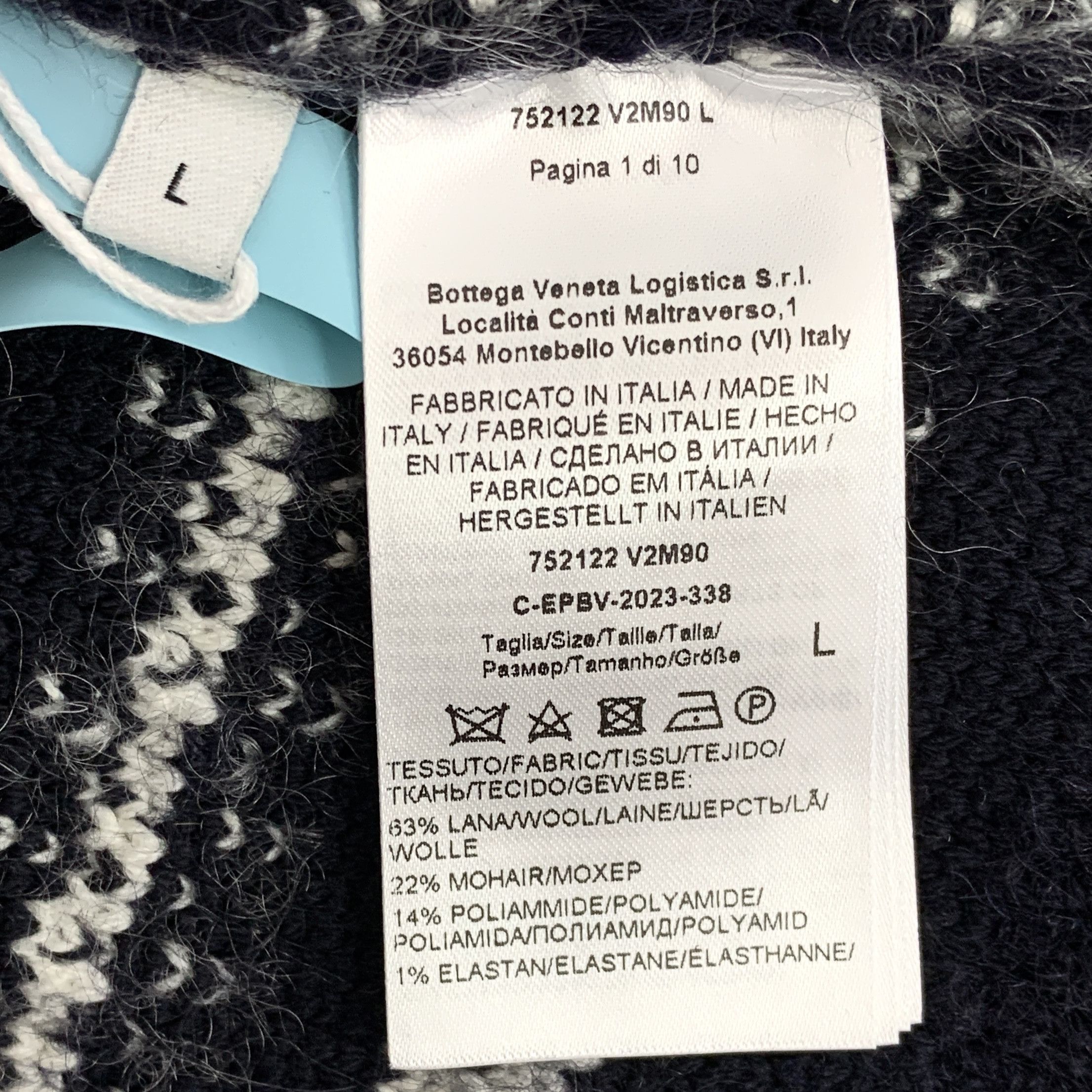 Bottega Veneta Bottega Veneta Stripe Wool Cardigan Colorblock (L) Size L / US 10 / IT 46 - 6 Thumbnail