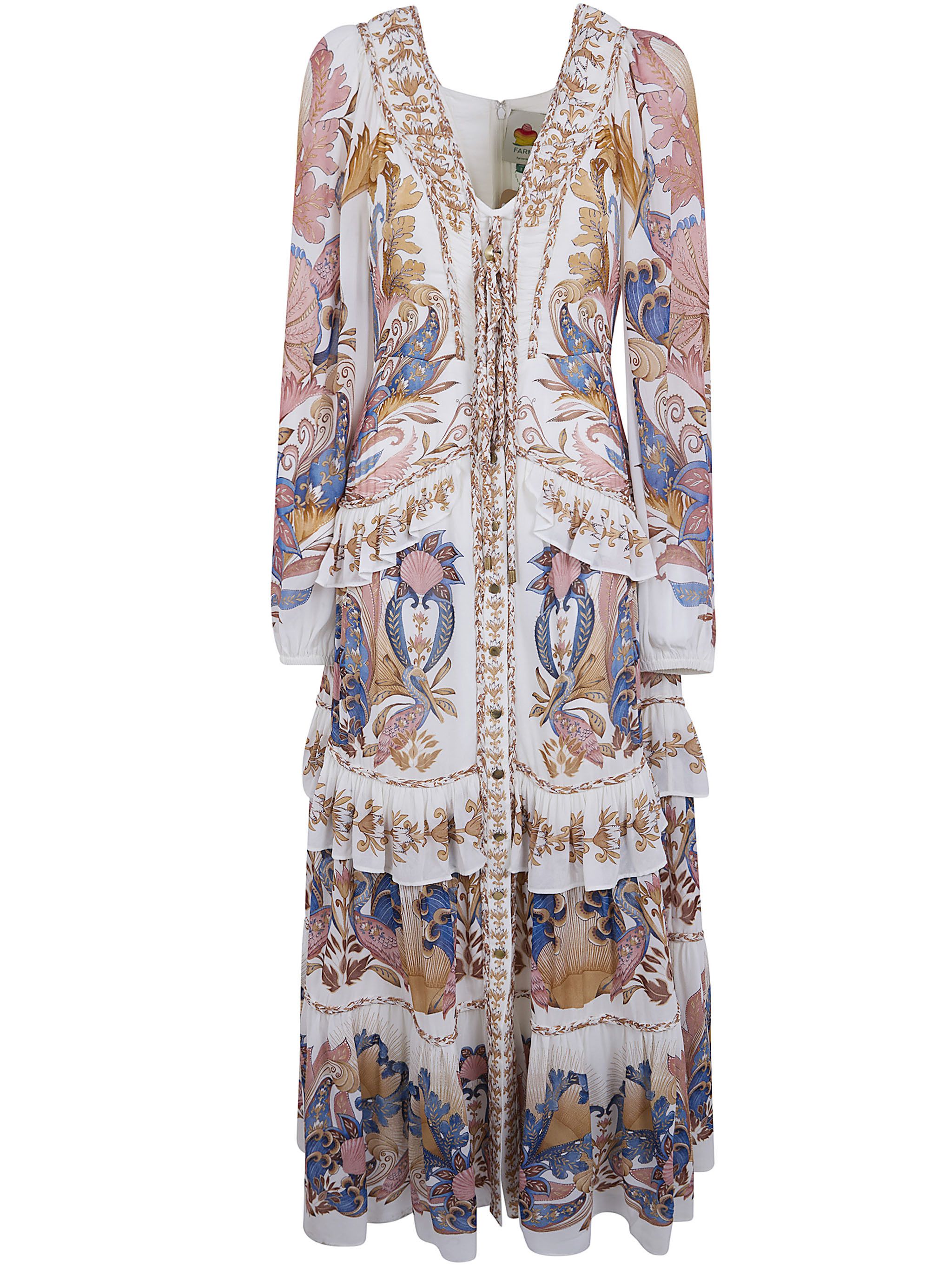 Farm Rio BRAID DETAILS LONG DRESS Size S / US 4 / IT 40 - 1 Thumbnail