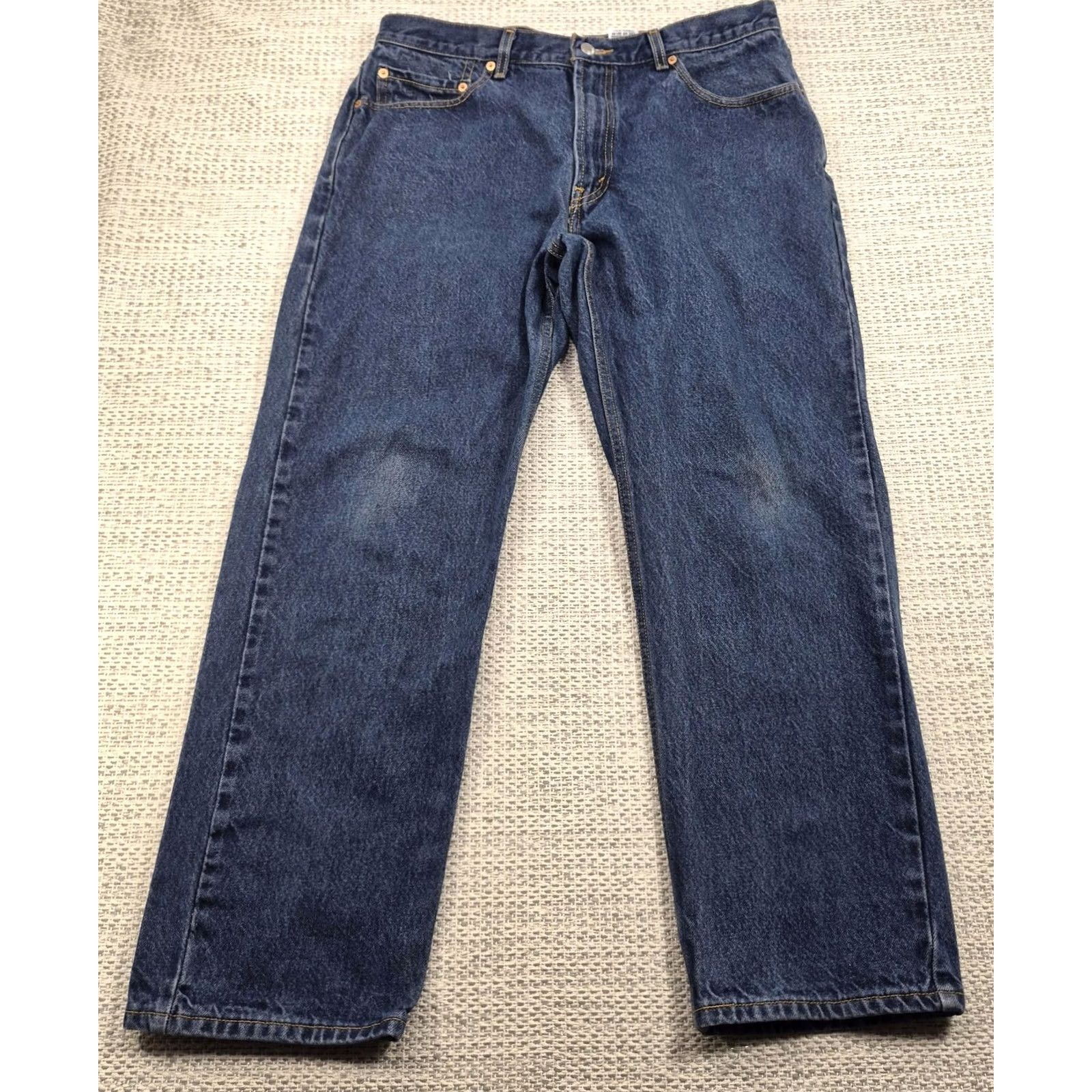 Levi's Levi's 505 Jeans Mens 36x30 Blue Medium Wash Regular Fit Straight Leg Denim Pants Size US 36 / EU 52 - 2 Thumbnail
