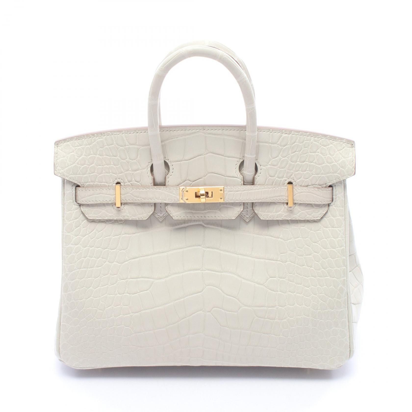Hermes Hermes Hermes Birkin25 Alligator Mat Handbag Leather Handbag B DUTY FREE for USA Size ONE SIZE - 1 Thumbnail