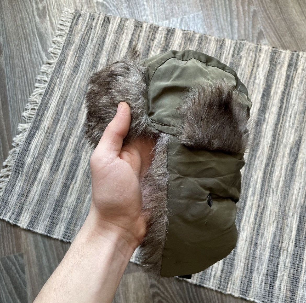 Vision Streetwear Aviator Hat fur faux style like JUNYA WATANABE FW comme y2k Size ONE SIZE - 1 Thumbnail