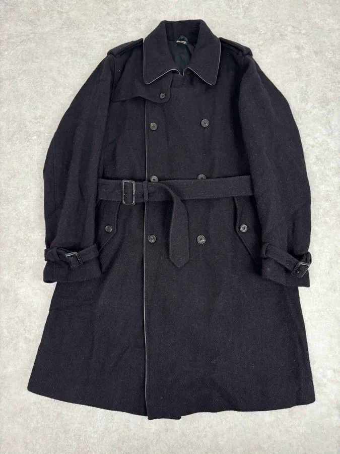 Miu Miu AW2005 Miu Miu Black Wool Double-Breasted Trench Coat Size US M / EU 48-50 / 2 - 1 Thumbnail