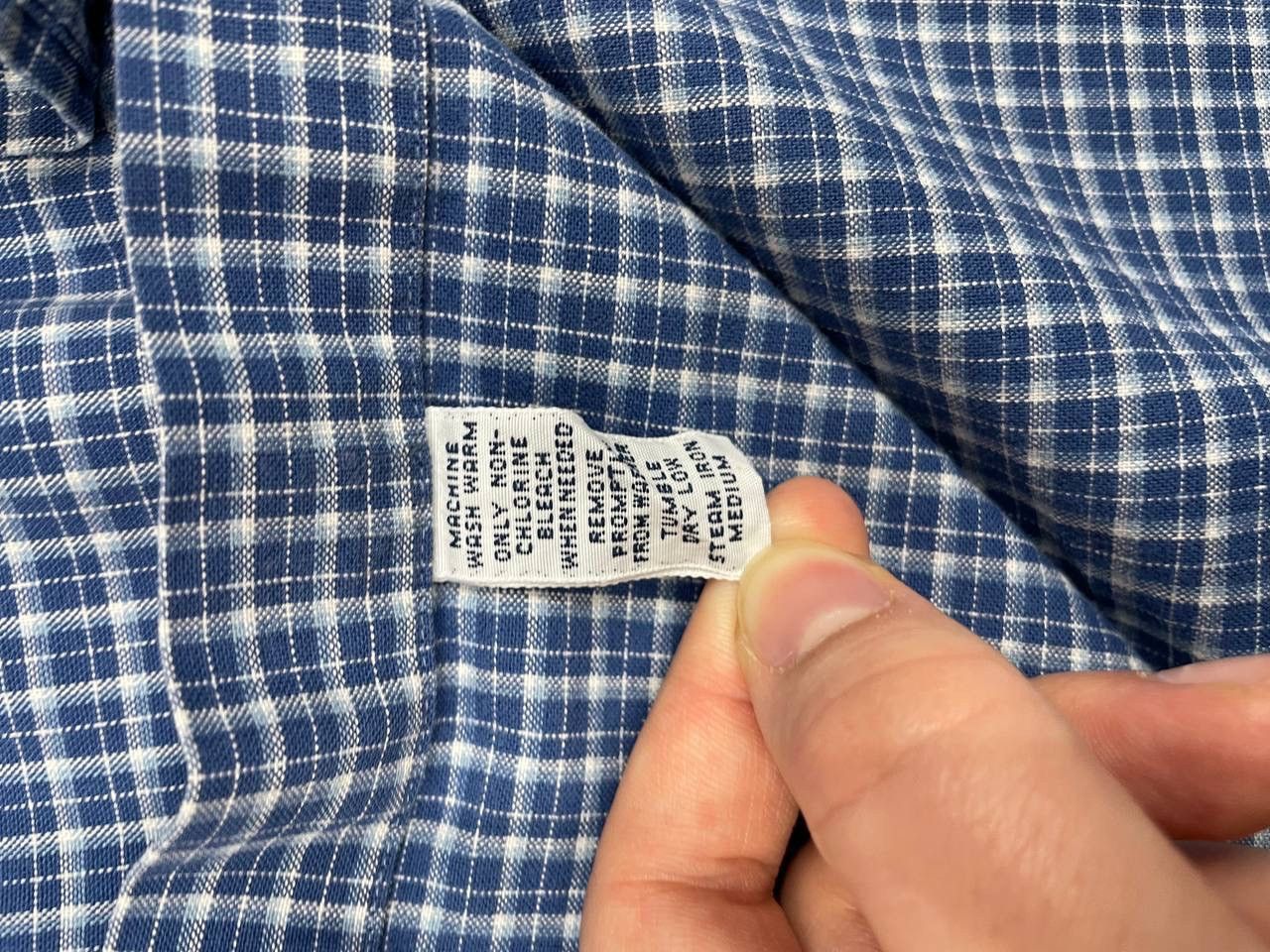 Ralph Lauren Ralph Lauren Men Cotton Shirt Button Down Check Blue White Size US L / EU 52-54 / 3 - 7 Thumbnail