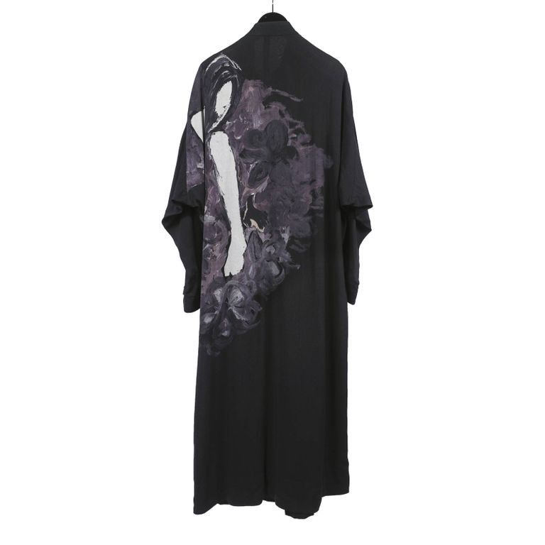 image of Yohji Yamamoto 19Ss Coat Long Shirt in Black, Men's (Size Small)