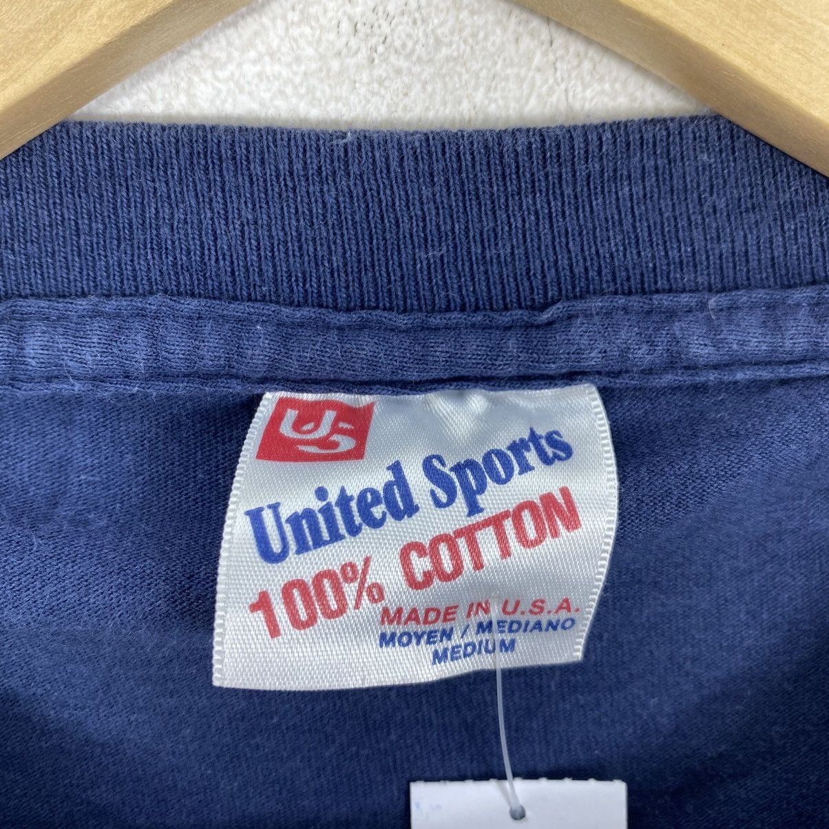 Vintage Vtg 90s United Sports Japanese Graphic Tee USA Navy Medium Size US M / EU 48-50 / 2 - 5 Thumbnail