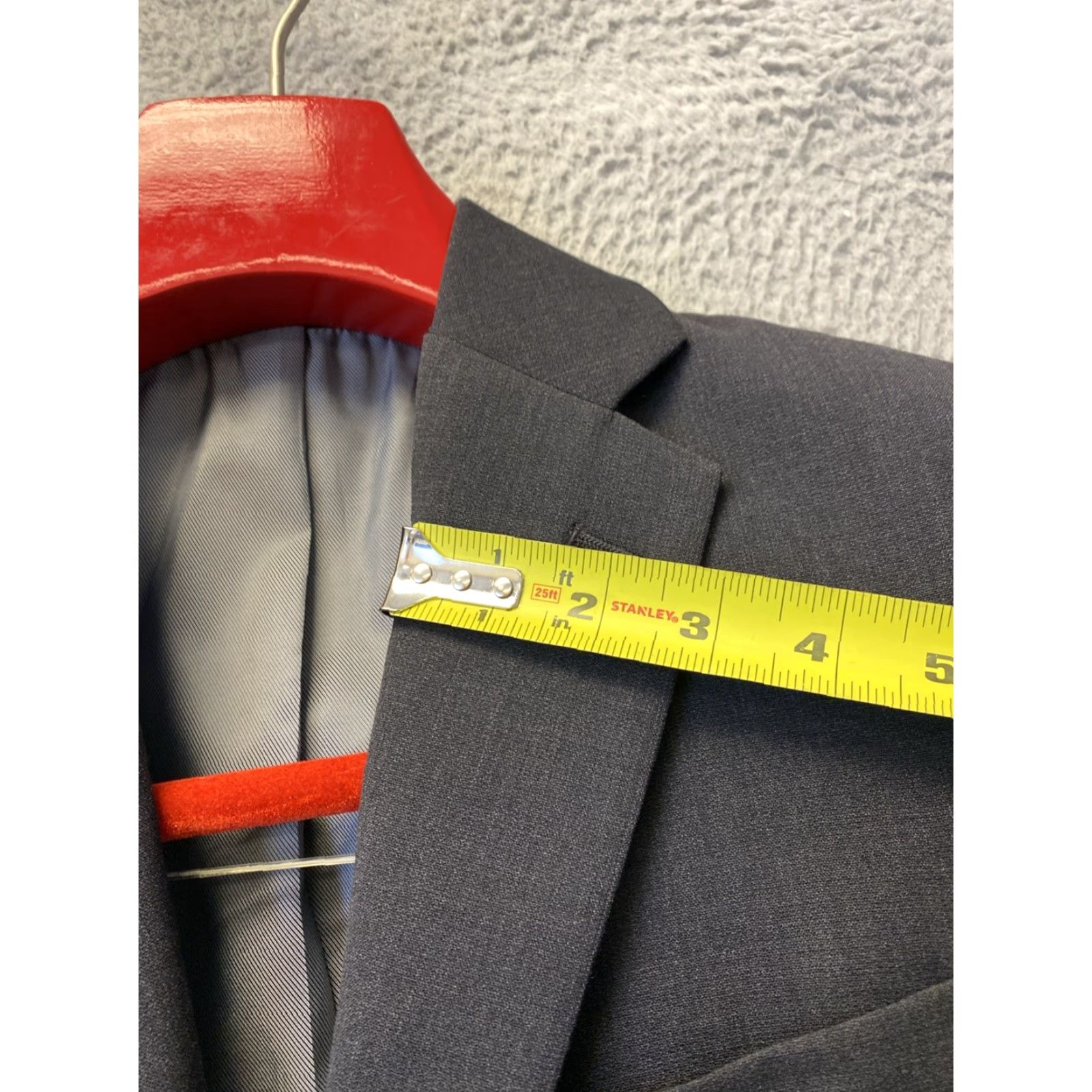 Pronto Uomo VINTAGE Pronto Uomo Men's Gray Wool Blend Sport Coat Jacket 36S Single-Breasted Men's Blazer Size 36S - 6 Thumbnail