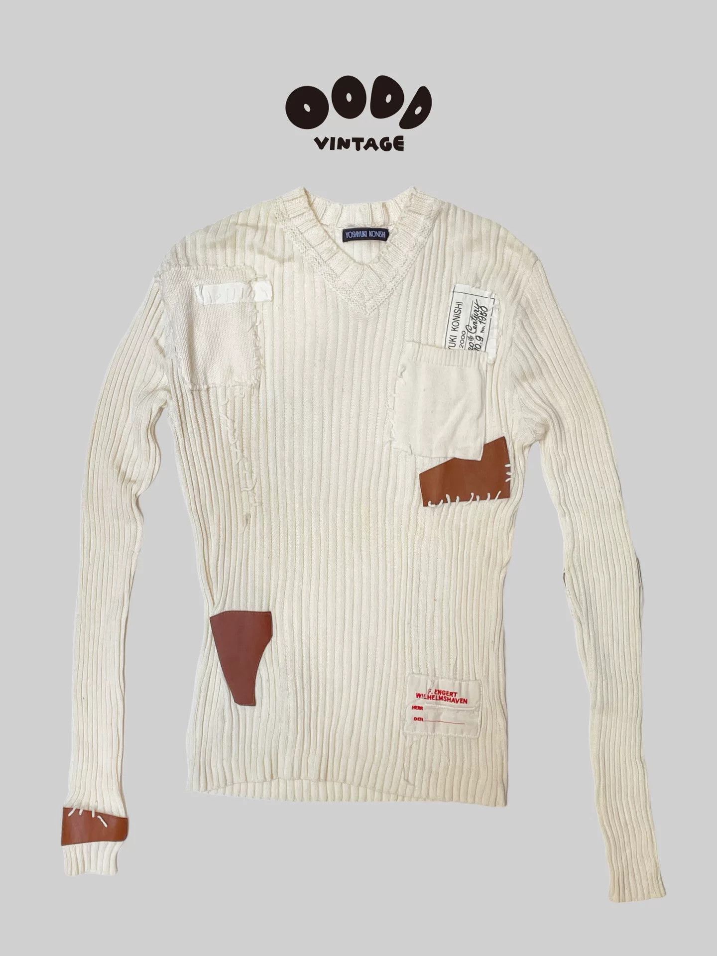 Yoshiyuki Konishi Yoshiyuki Konishi Patchwork Knit Sweater Size US M / EU 48-50 / 2 - 1 Thumbnail