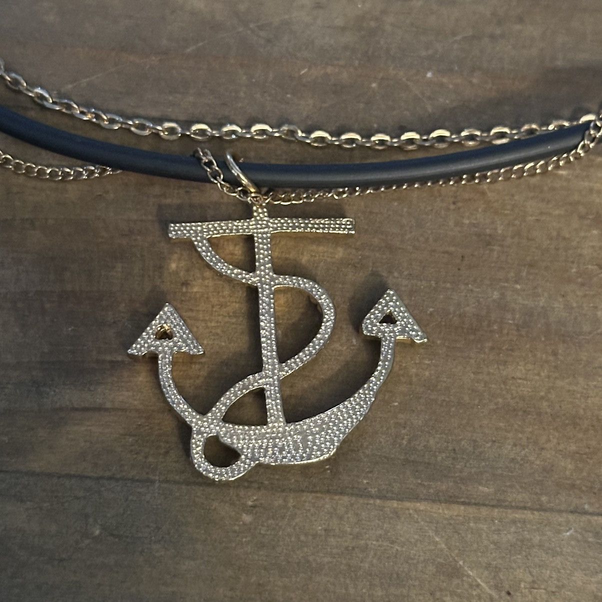 Other Multi strand layered anchor pendant necklace Size ONE SIZE - 4 Thumbnail