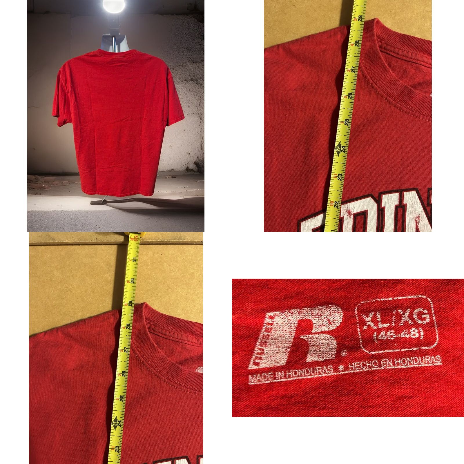 Russell Athletic Y2K Edinboro University Fighting Scots Russell Shirt Men XL Red Short Sleeve Size US XL / EU 56 / 4 - 8 Thumbnail