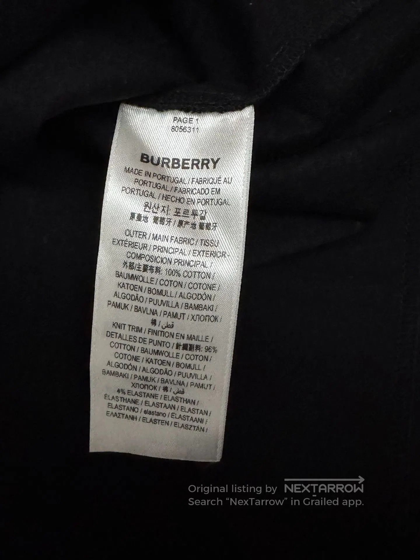 Burberry Burberry SS22 Black Bambi Deer Back Letter Tee. Size US L / EU 52-54 / 3 - 4 Thumbnail