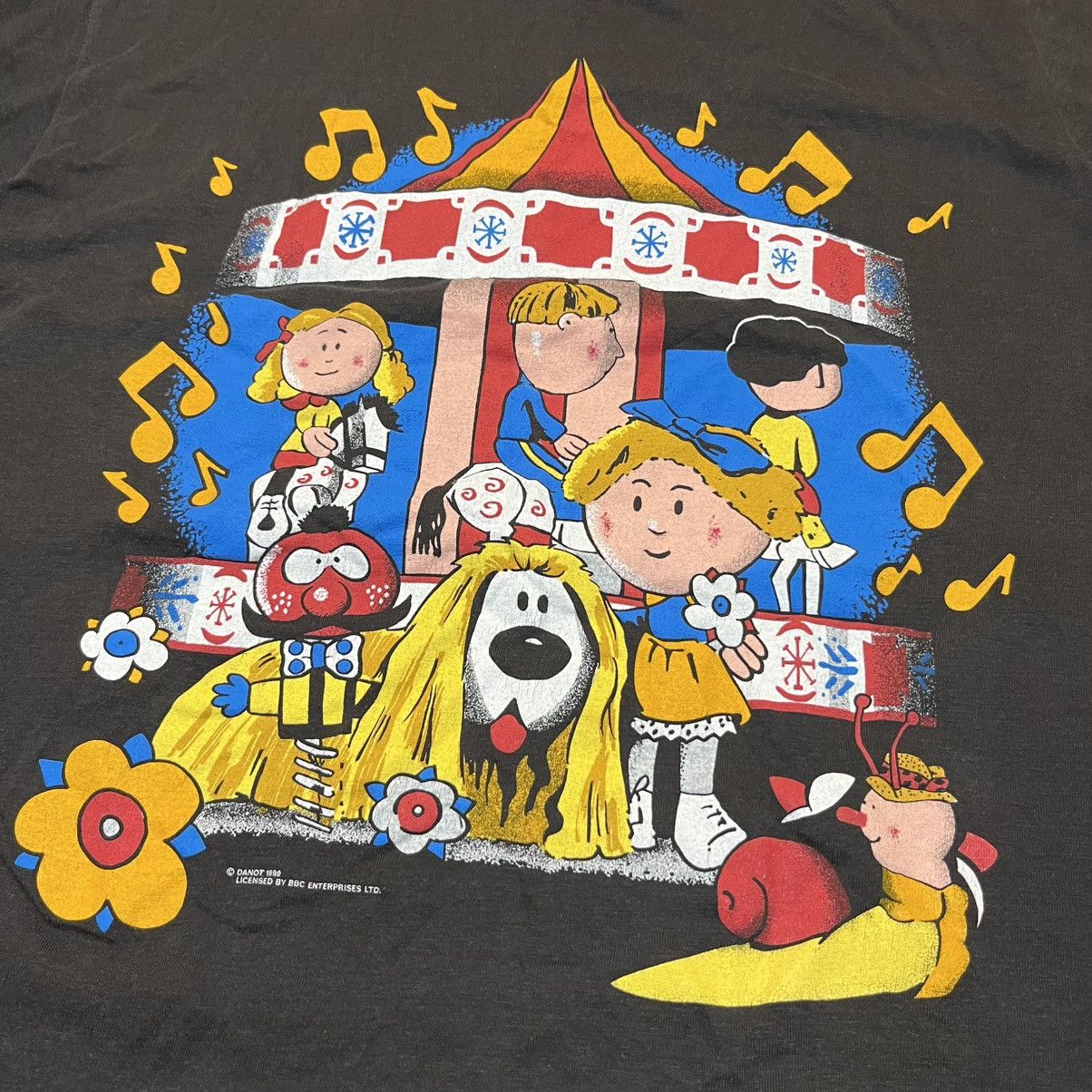 Vintage 1990 The Magic Roundabout Annual Vintage T-Shirt Size US M / EU 48-50 / 2 - 2 Thumbnail