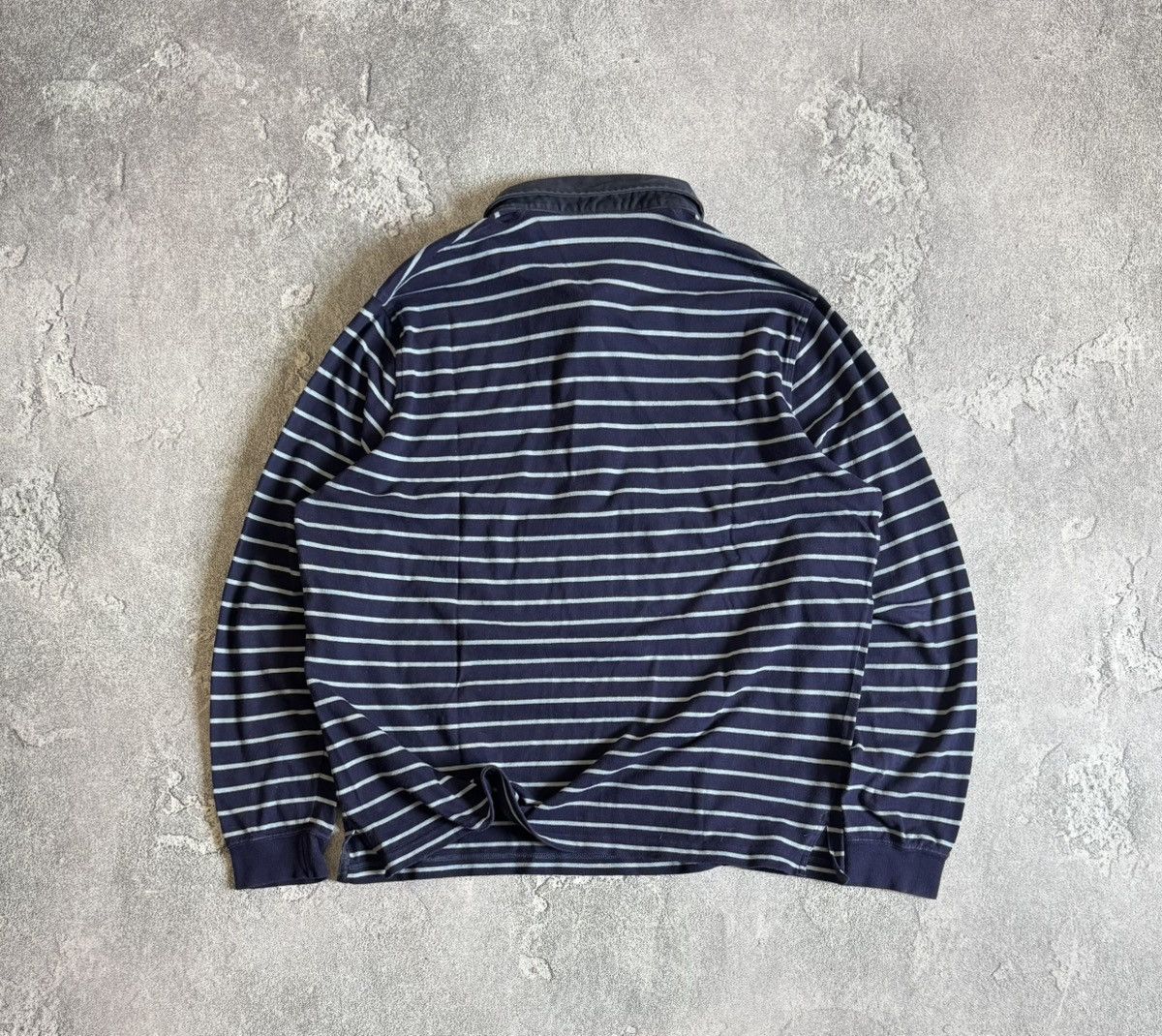 Lacoste × Vintage Lacoste XL striped rugby polo long sleeve sweatshirt jumper Size US XL / EU 56 / 4 - 13 Thumbnail