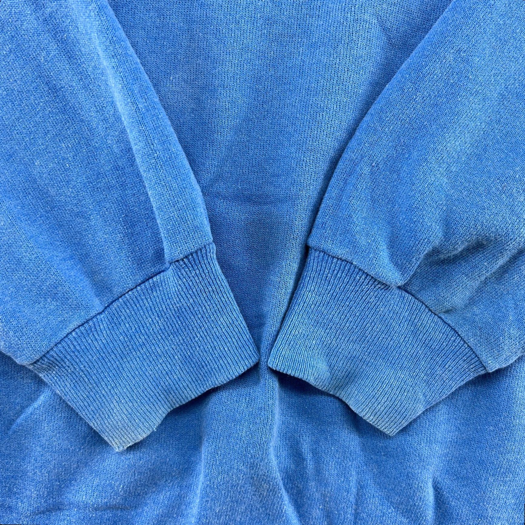 Hanes VINTAGE Hanes Sweatshirt Pullover Zipper Blue Cotton 90s Mens Large Pullover Sweatshirt Size US L / EU 52-54 / 3 - 3 Thumbnail