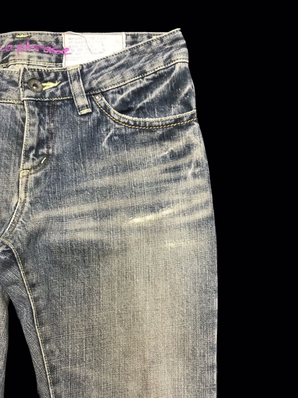 Japanese Brand 💥FLARE💥virca phrase Skinny Flare Distressed Denim F243 Size 30" / US 8 / IT 44 - 3 Thumbnail