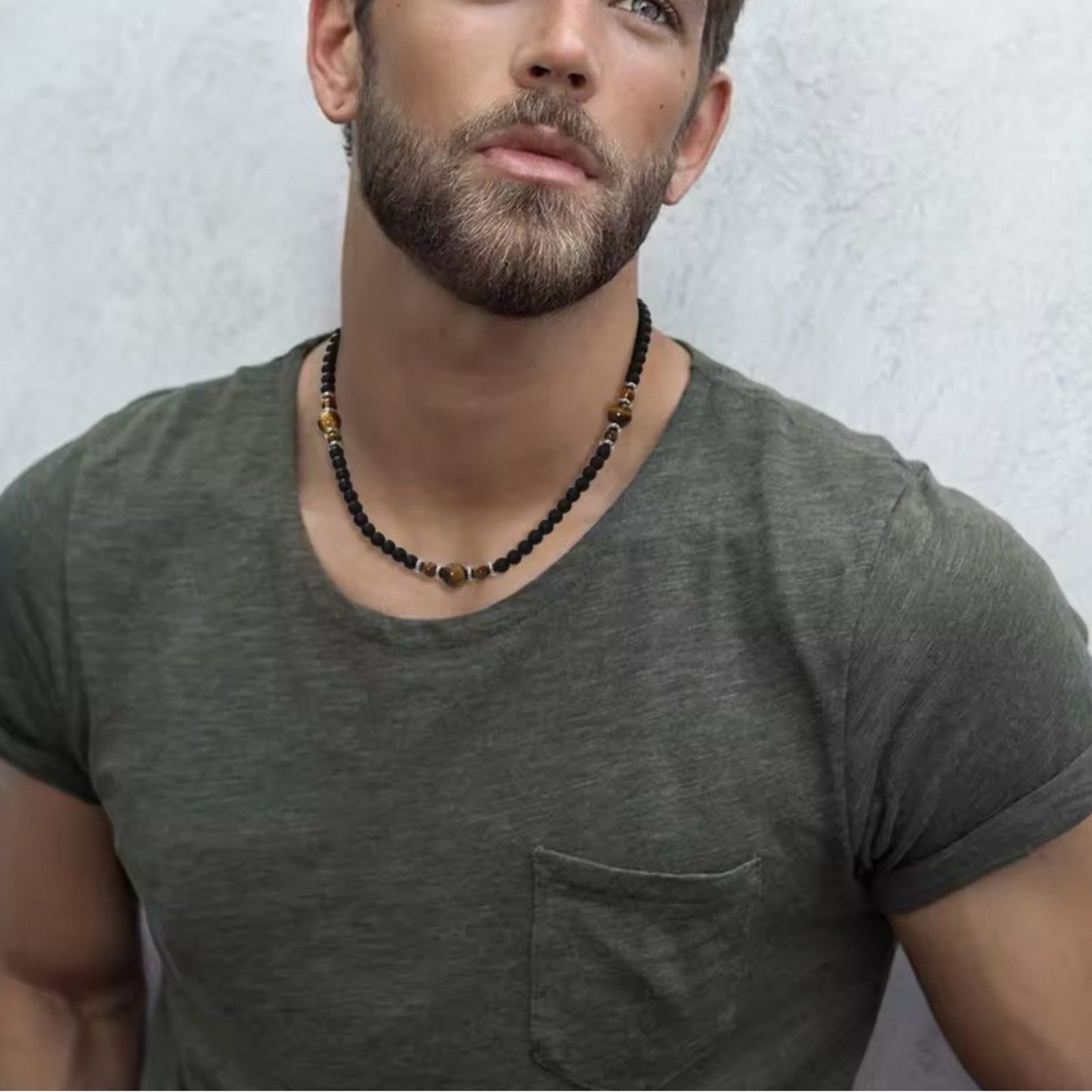 Other Black Brown Beaded Necklaces for Men Boys Size ONE SIZE - 3 Thumbnail