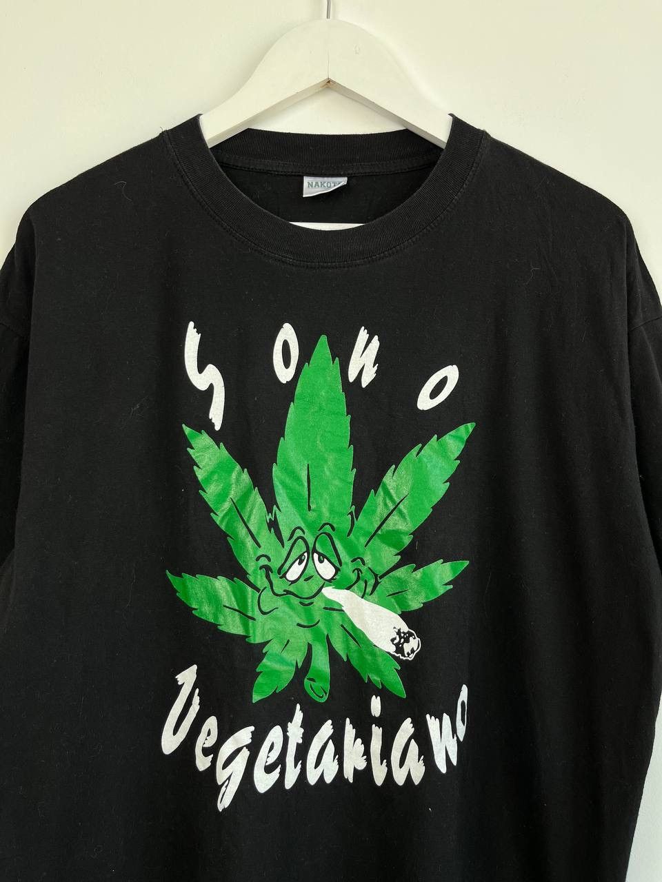 Other Vintage Soho Vegetariano Smoke Weed Tee Size US XL / EU 56 / 4 - 2 Thumbnail