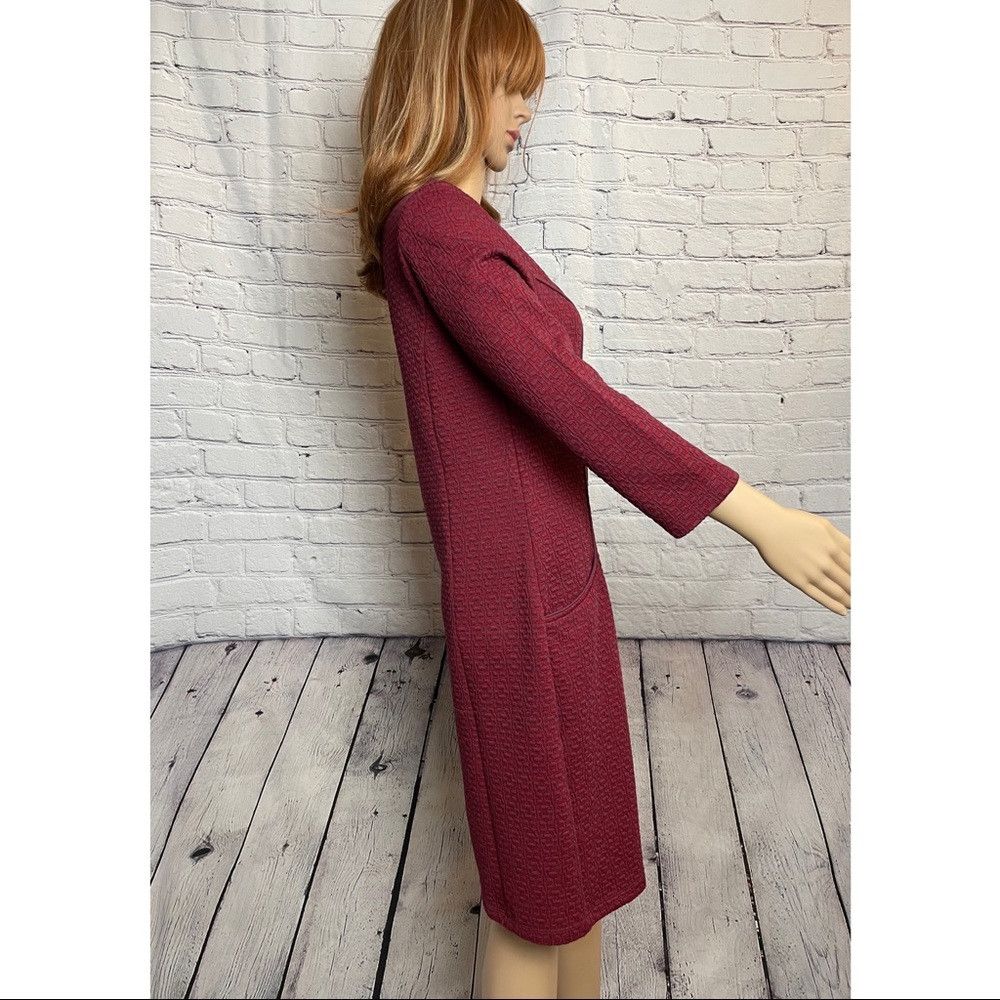Other Zilch Amsterdam Stretch 3/4 Sleeve Viscose Stretch Red Dres Size S / US 4 / IT 40 - 4 Thumbnail