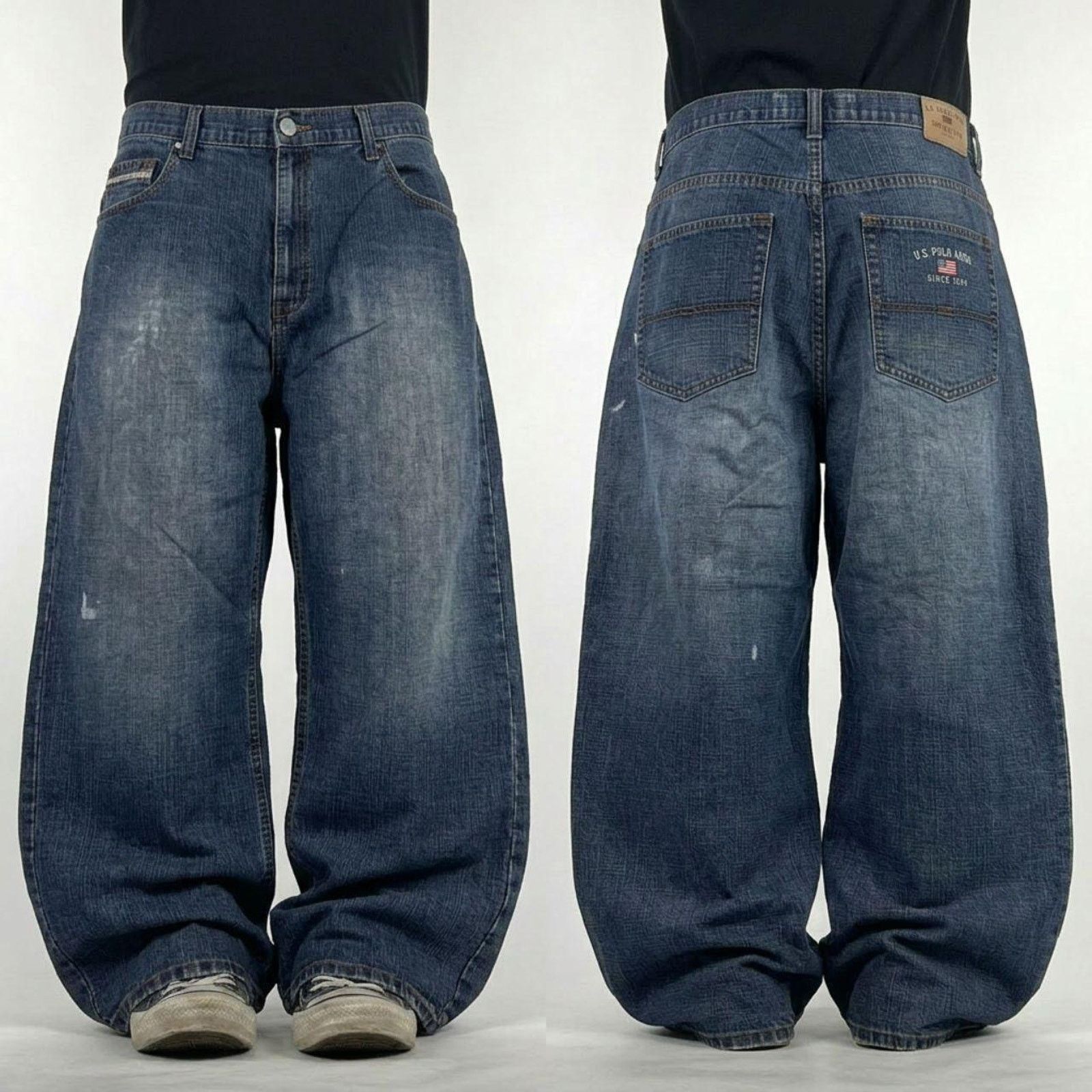 Polo Ralph Lauren × Vintage Baggy Y2K Polo Jeans w/ All-Over-Pony