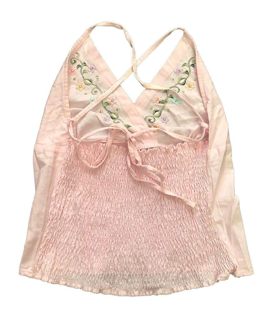 Designer Pre Owned Pink Embroidered Hand Made Blouse S Size S / US 4 / IT 40 - 2 Thumbnail