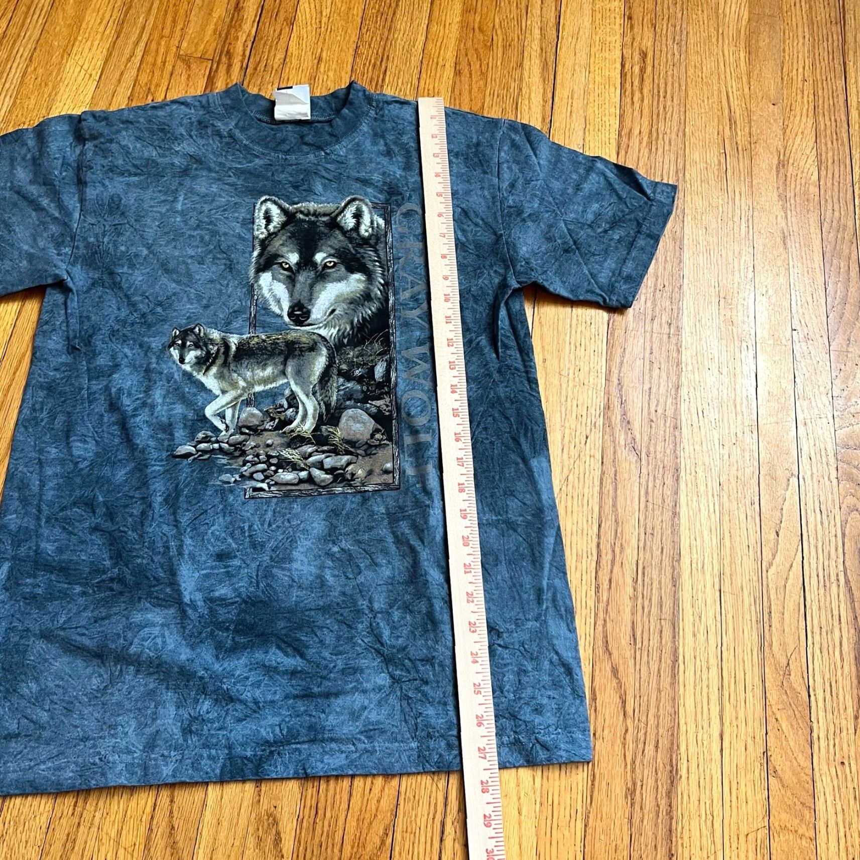 Vintage VINTAGE Wolf Shirt Mens Medium Blue Graphic Art Limited USA TShirt Size US M / EU 48-50 / 2 - 8 Thumbnail