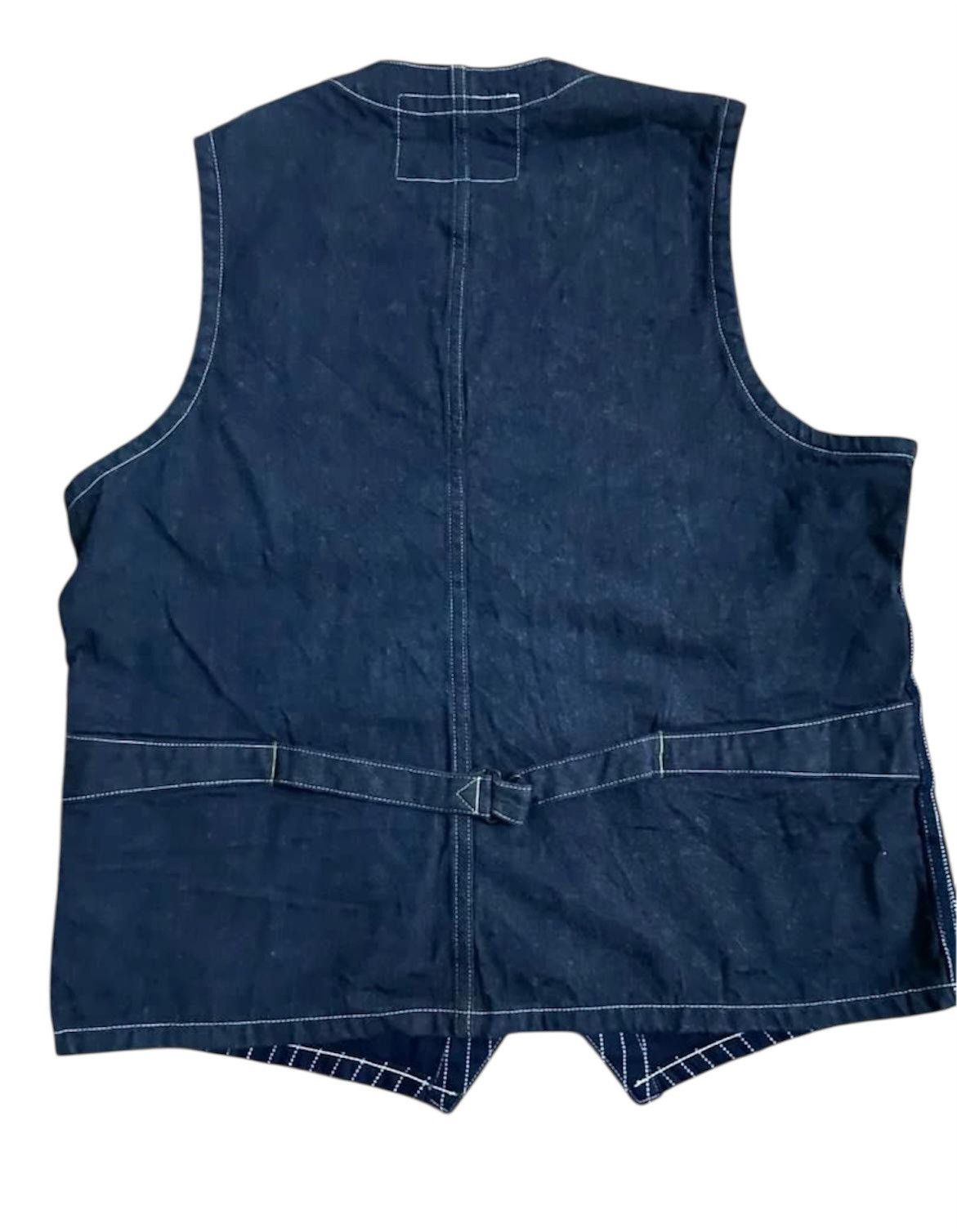 Sugar Cane Sugar Cane 9oz Wabash Stripe Work Buckle Back Vest Jacket Size US M / EU 48-50 / 2 - 2 Thumbnail