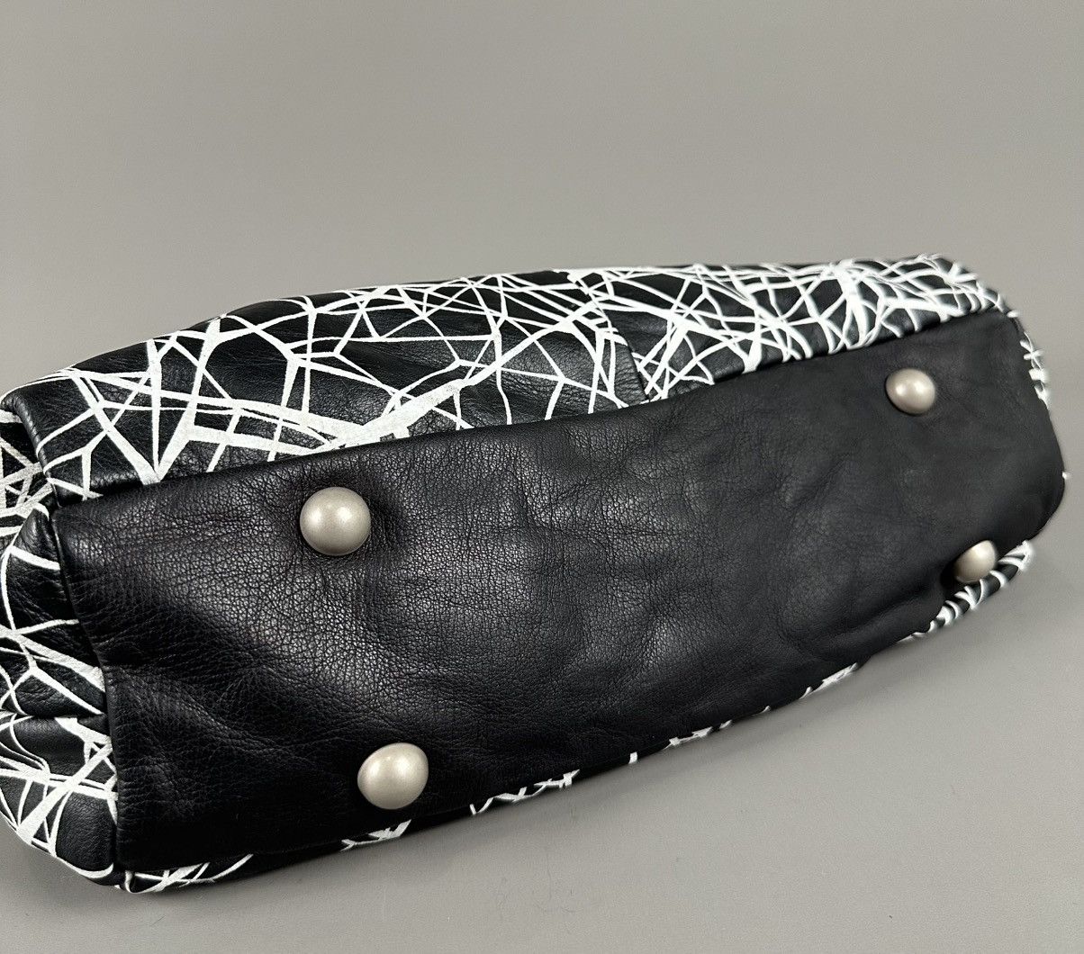 Yohji Yamamoto Kawa - Kawa Big Zipper Abstract Print Leather Hand Bag Size ONE SIZE - 8 Thumbnail