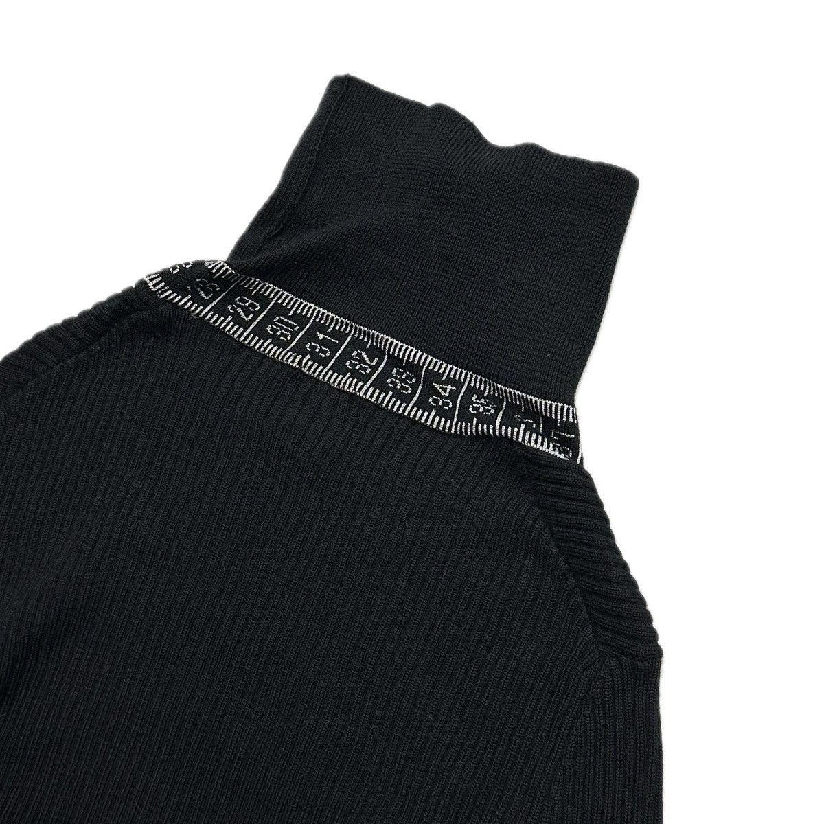 Japanese Brand × Jean Paul Gaultier Japan Limited Tape Measure Designed Turtleneck Knit Pullover Size US XS / EU 42 / 0 - 5 Thumbnail