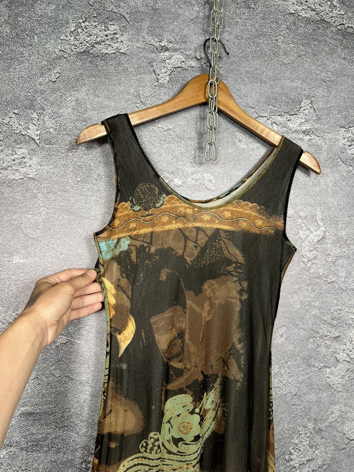Vintage Vintage KFC All Over Print Mesh Maxi Dress JPG Style Size L / US 10 / IT 46 - 17 Thumbnail