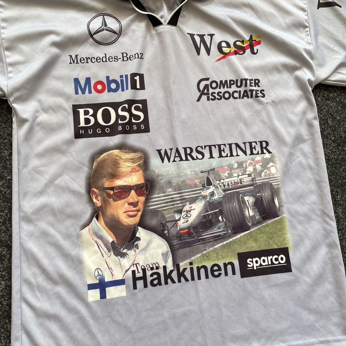 Mercedes-Benz × Vintage Mercedes Benz 90s jersey Warsteiner tee shirt mclaren boss Size US XL / EU 56 / 4 - 2 Thumbnail
